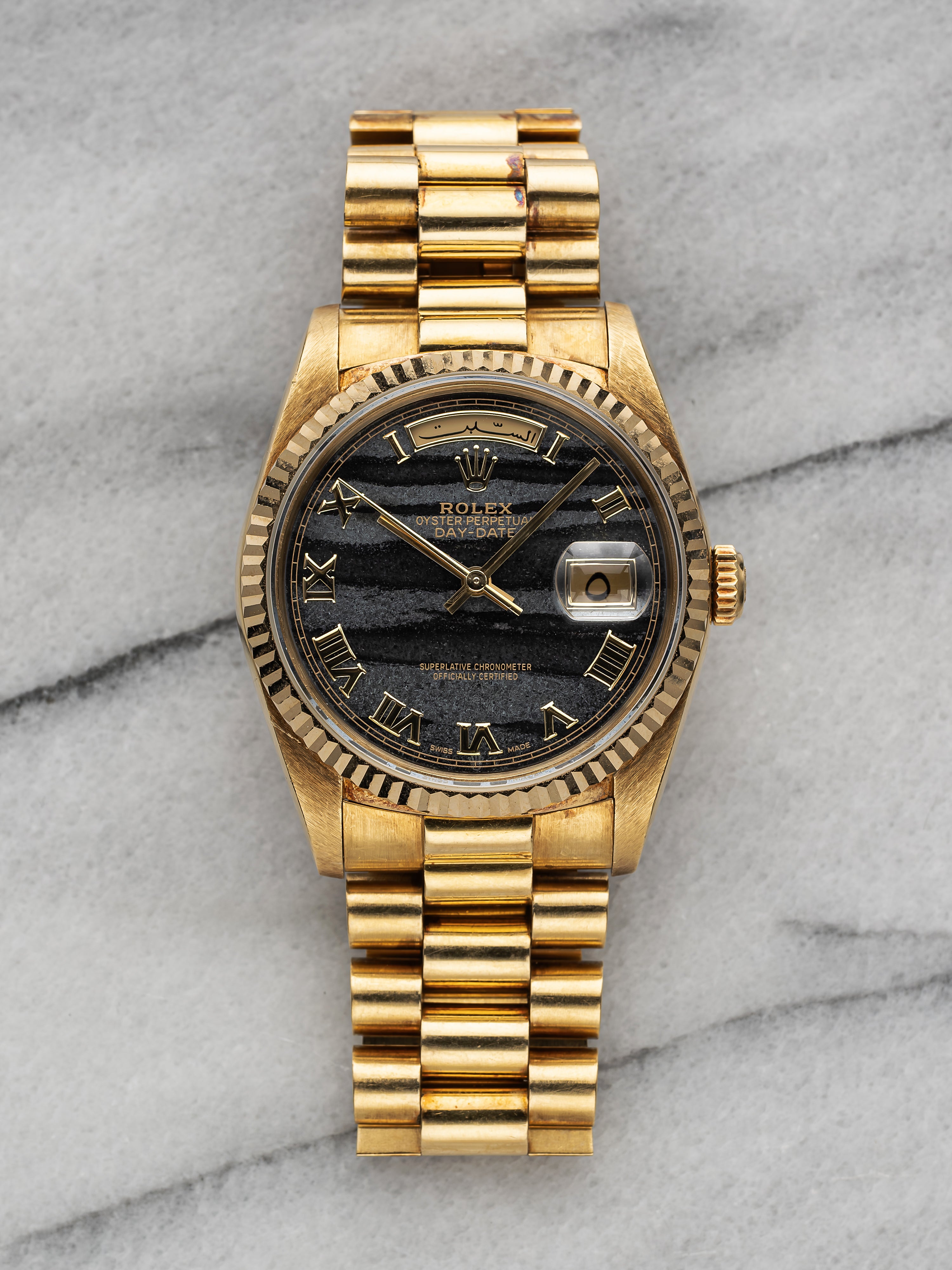 Rolex Daydate 18238 - Ferrite Stone Dial.