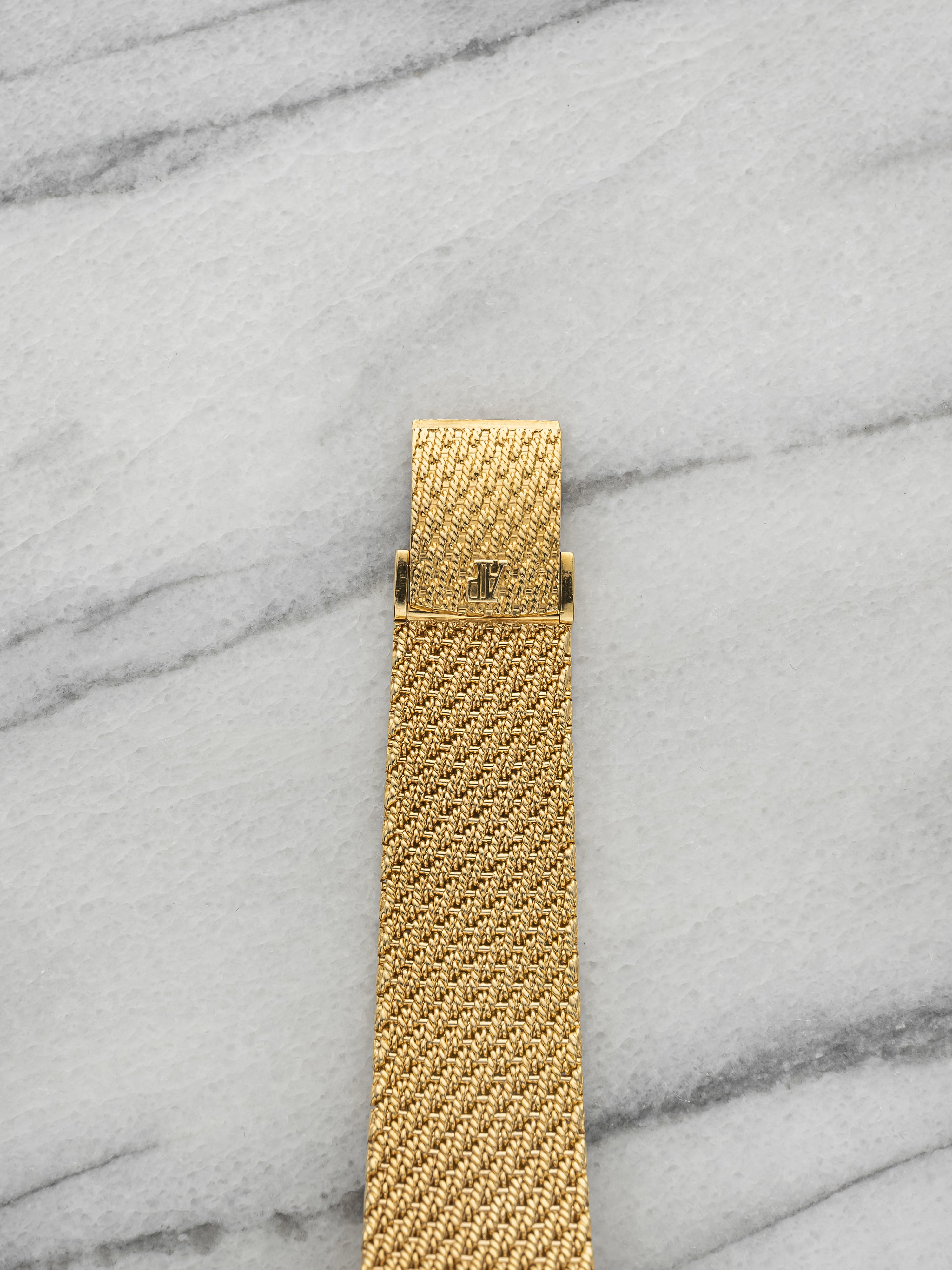 Vintage 1990s Audemars Piguet Skeleton 18K YG Diamond Bezel Auto 35mm
