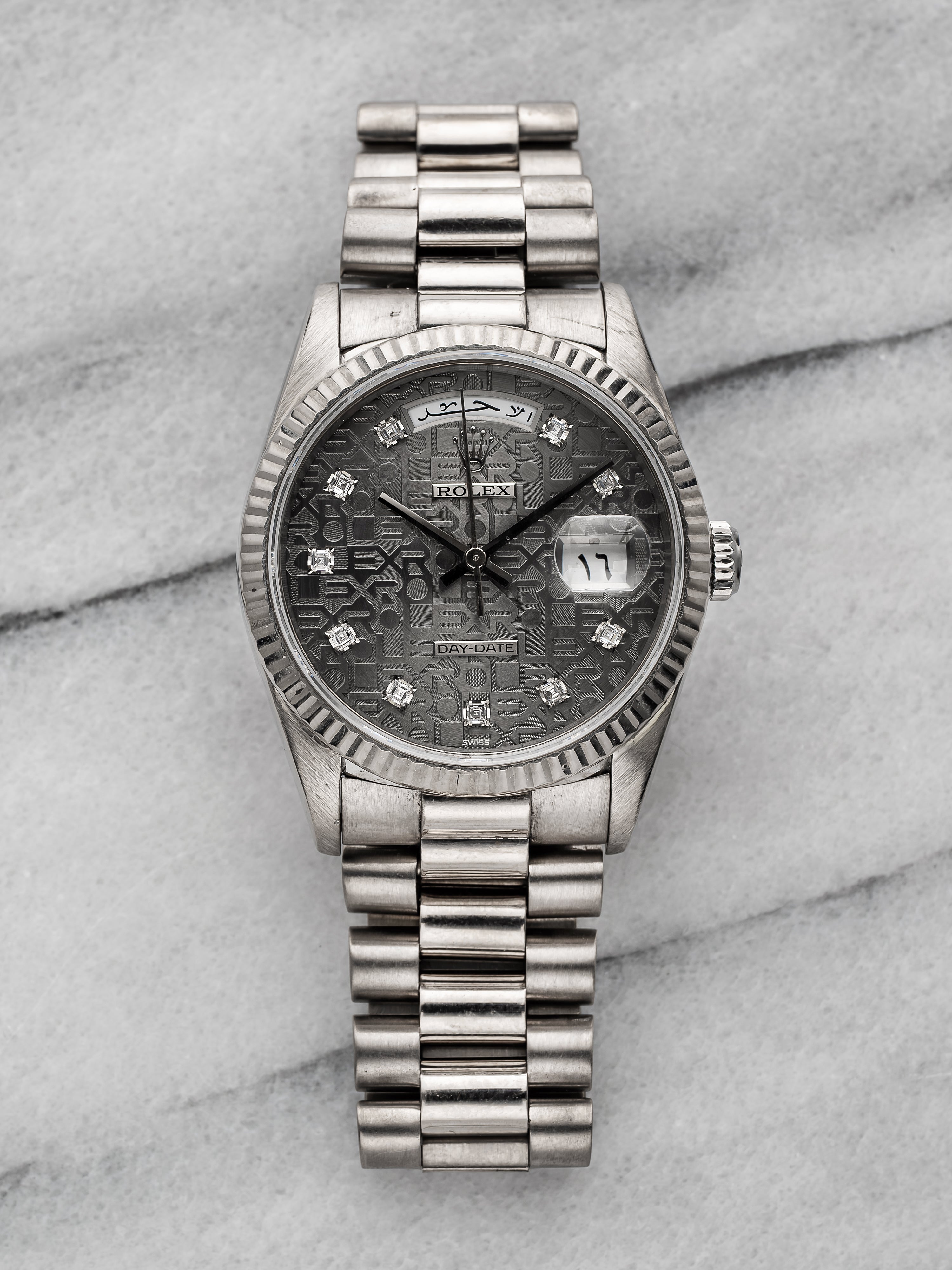 Rolex Daydate 18239 - Grey Anniversary Dial