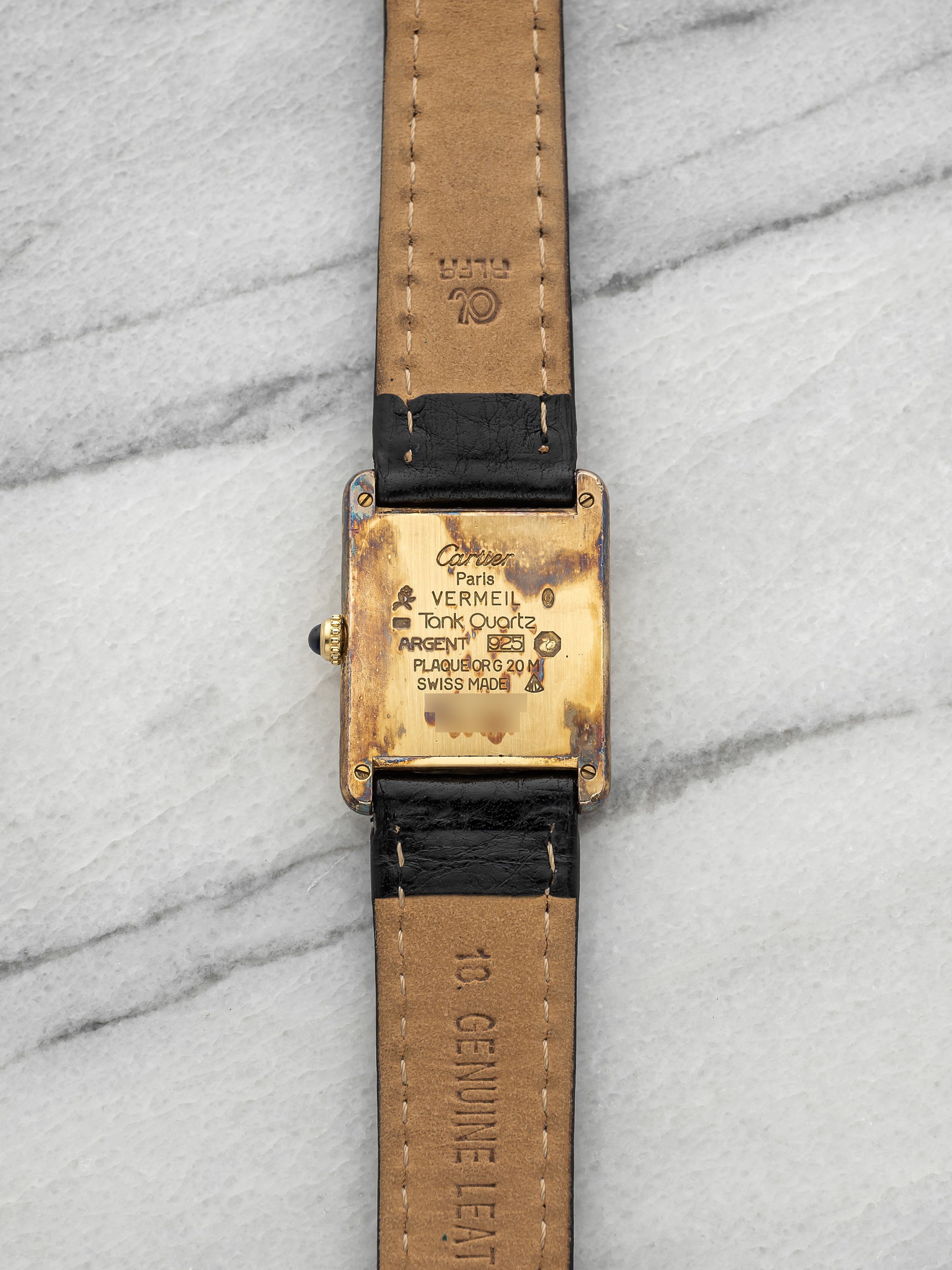 Cartier Must de Tank 590005 - Vermeil Lemon Roman Dial