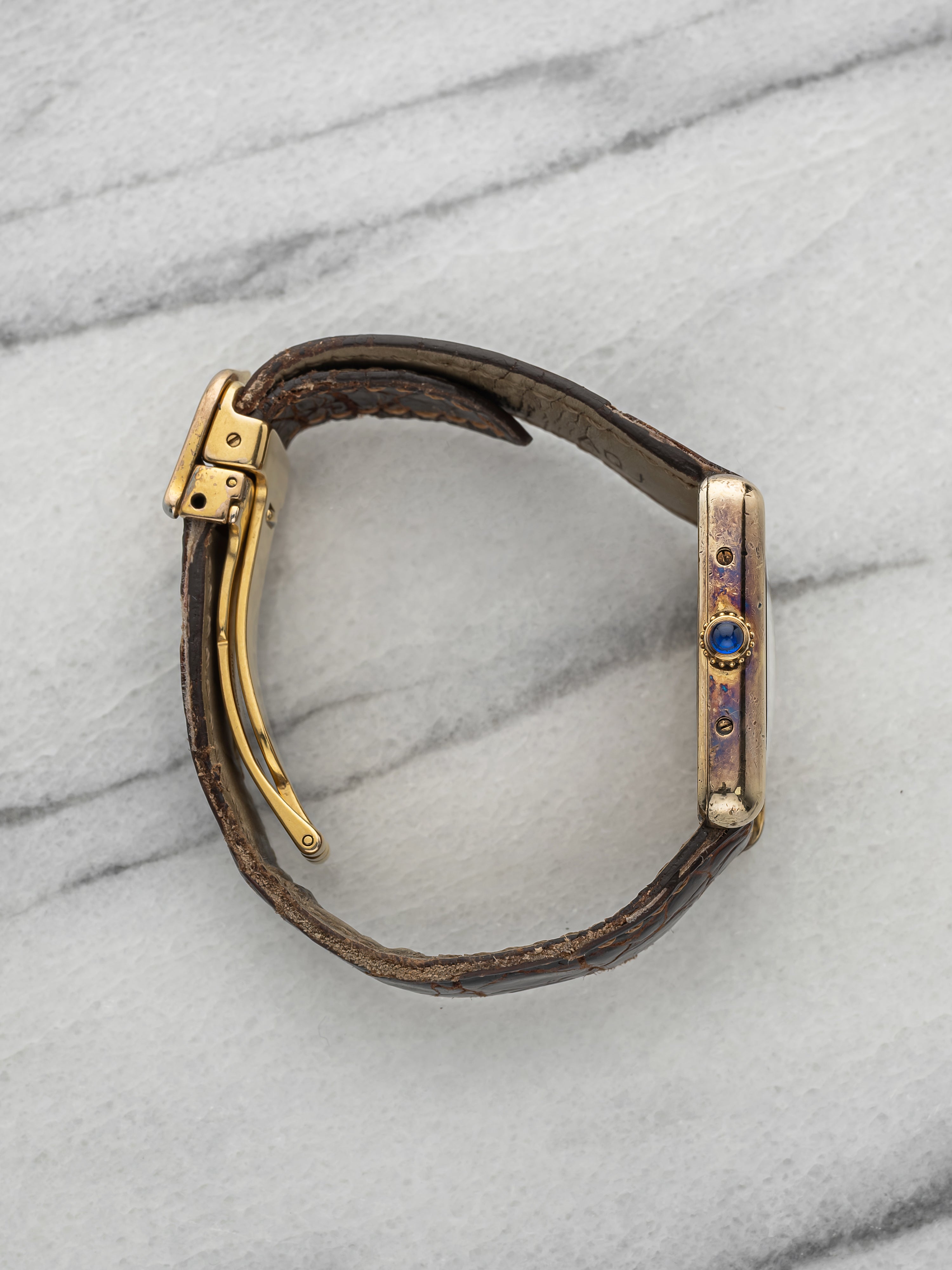 Cartier Must Tank 2415 - Vermeil Lemon Roman Dial