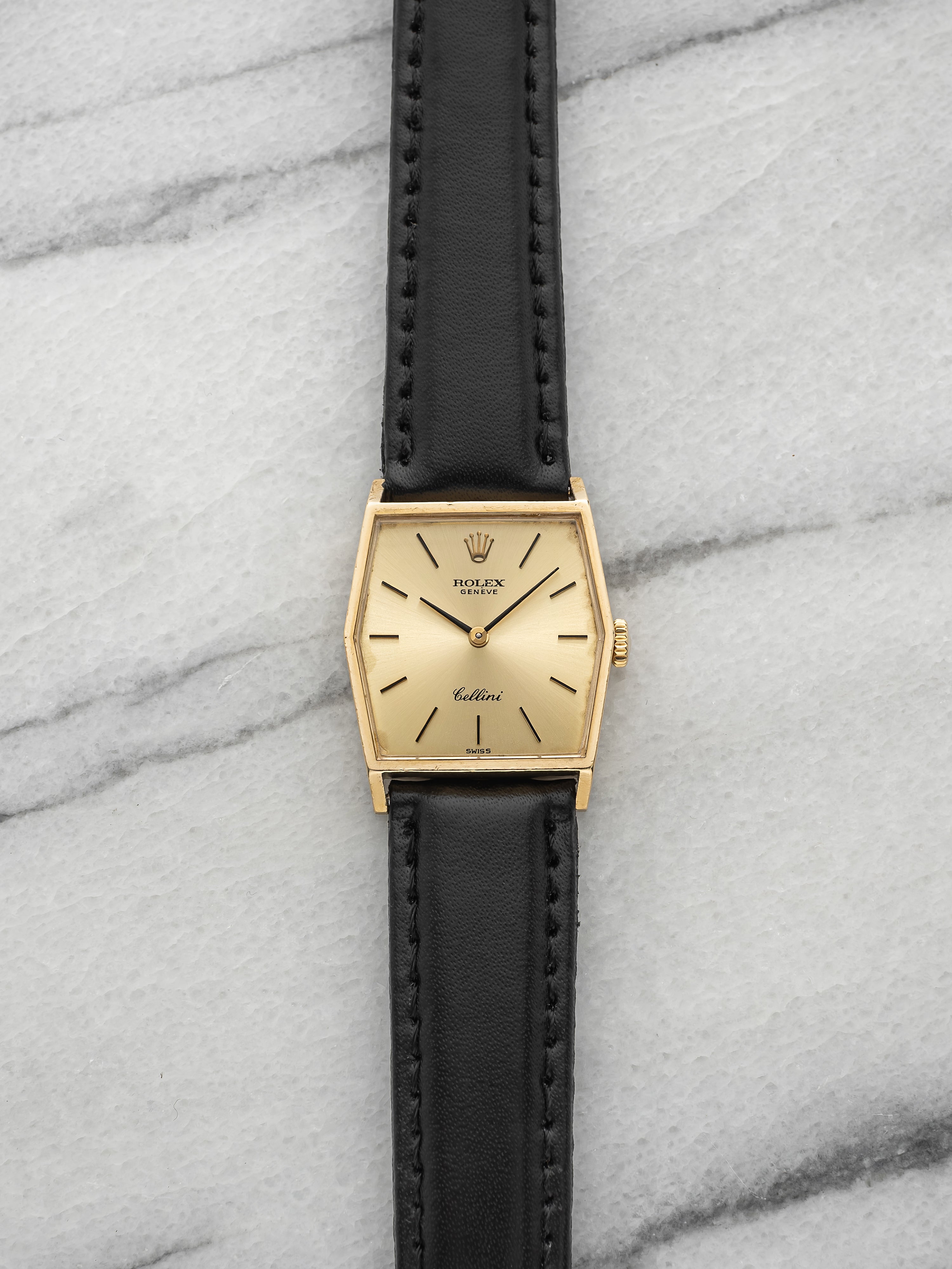Vintage 1976 Rolex Cellini 4121 18K Yellow Gold Champagne Dial Manual 23mm