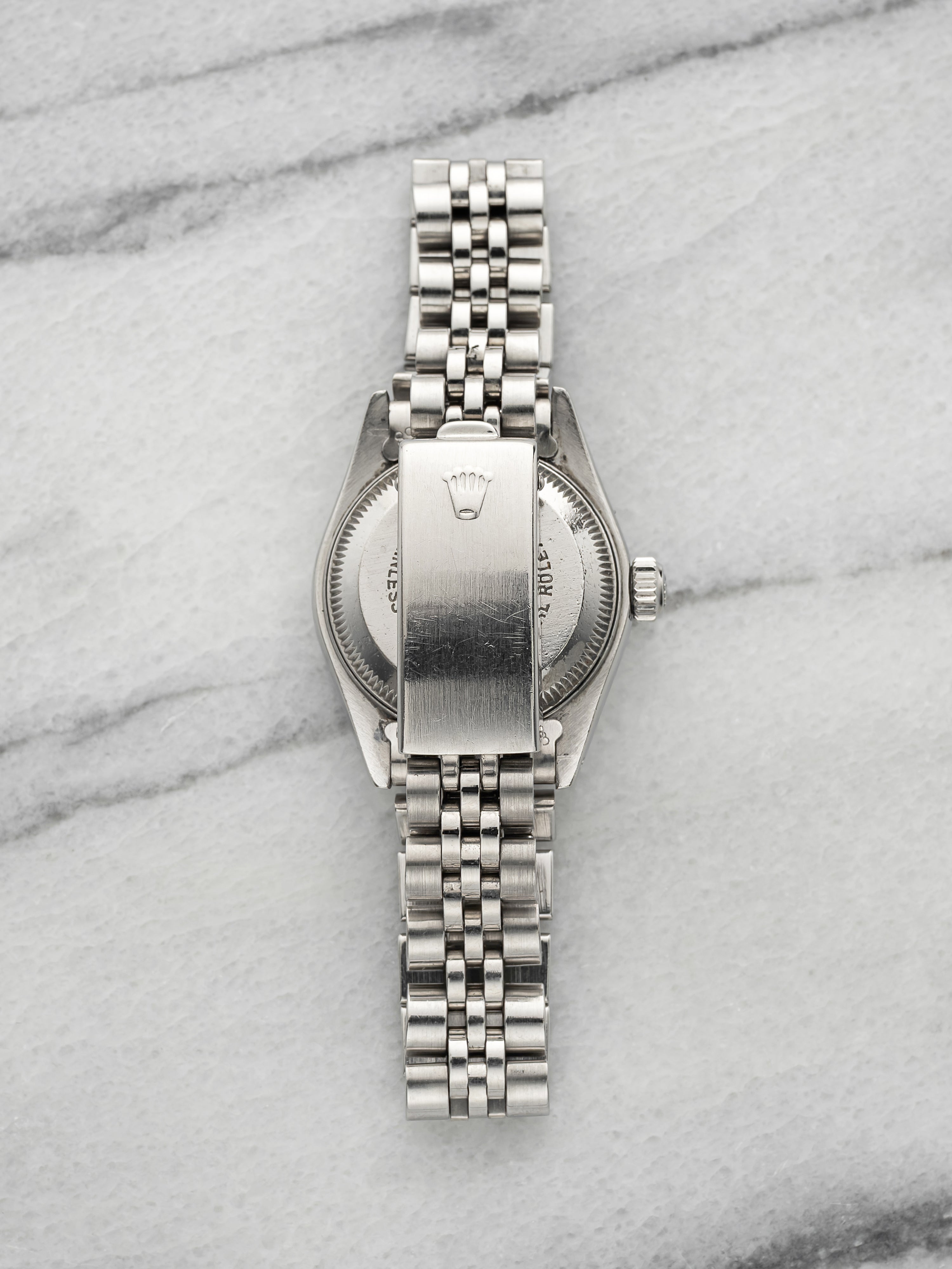 Vintage 1988 Rolex Lady Datejust 69174 Steel WG Ghost Diamond Dial Auto 26mm