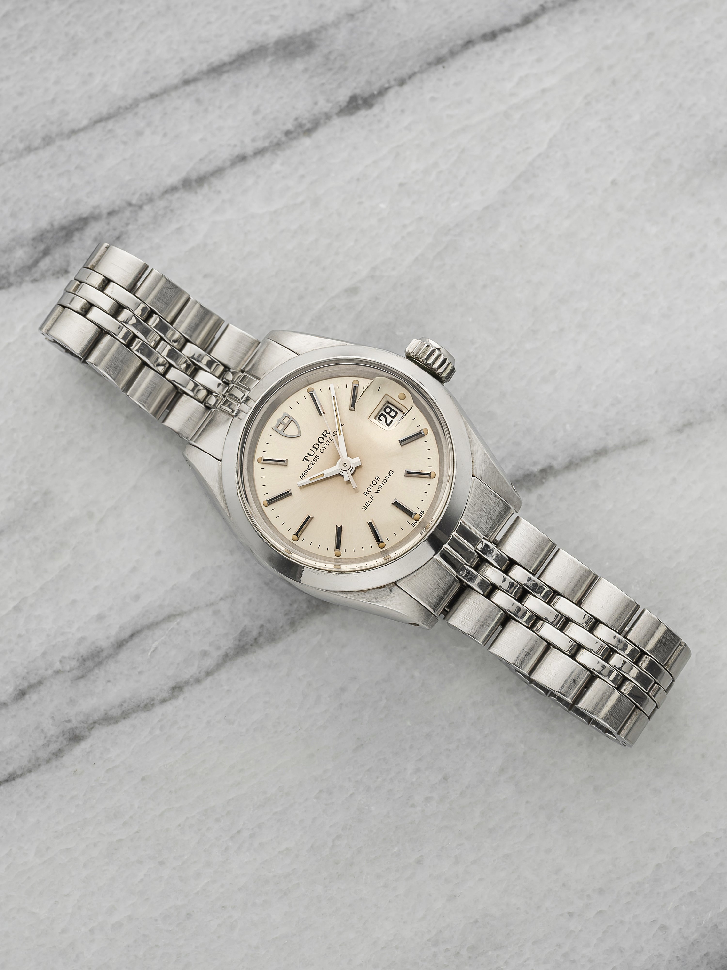 Vintage 1980s Tudor Princess Oysterdate 92400 Steel Silver Dial Auto 26mm