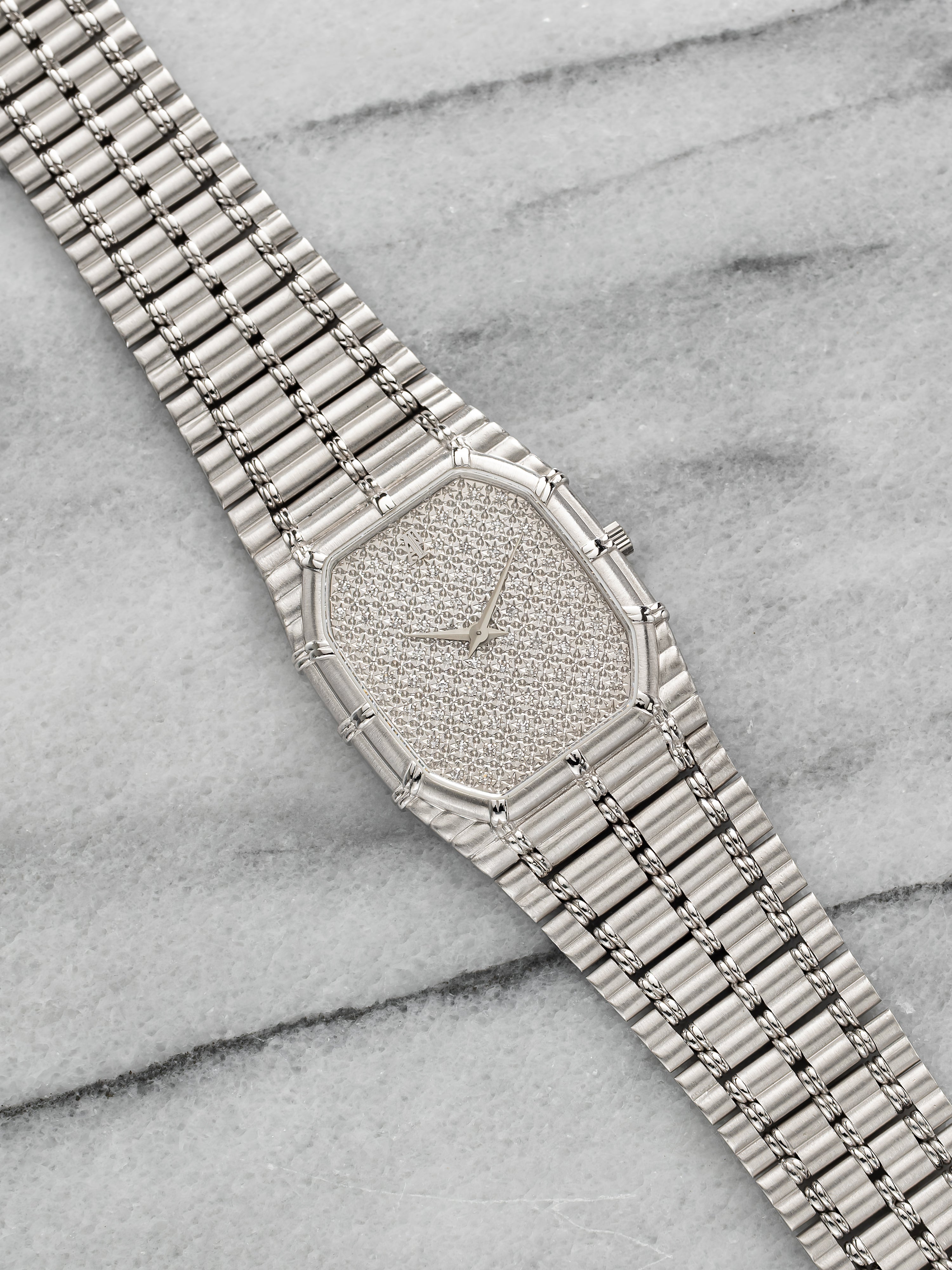 Audemars Piguet Bamboo 2508 - White Gold, Pavé Dial