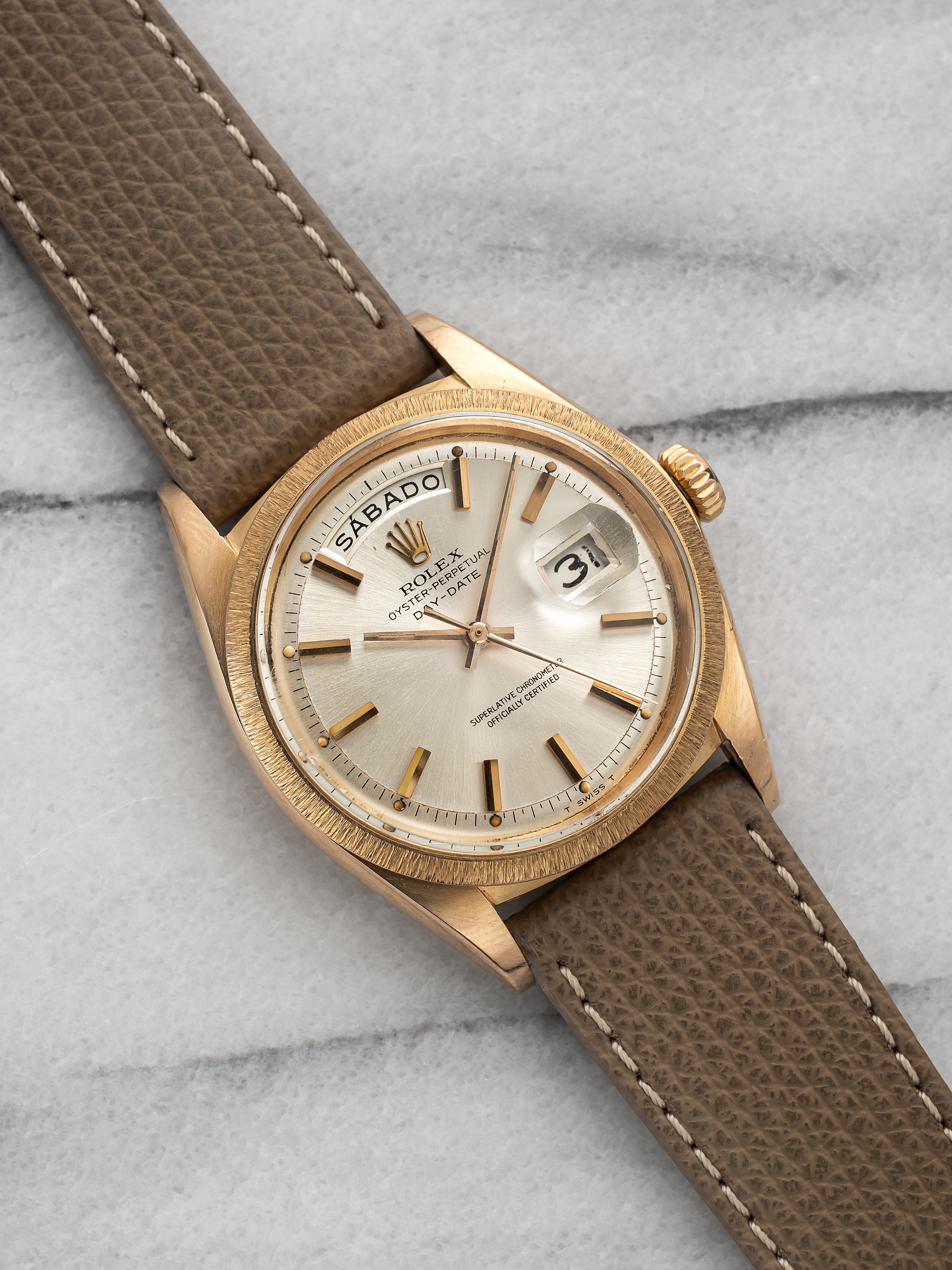 Rolex Daydate 1807 - Rose Gold & Bark Finish.