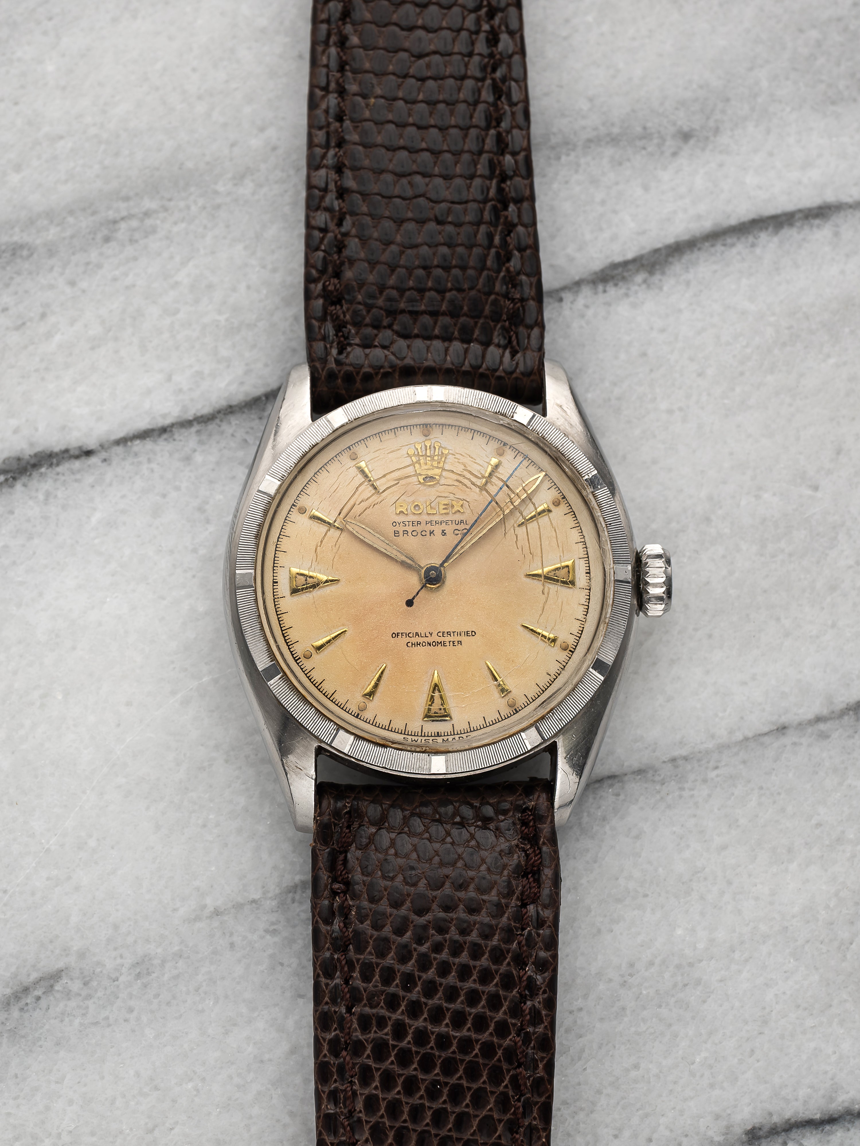 1951 Rolex OP 6085 Retailed By Brock & Co - Major Harold Collins Speed