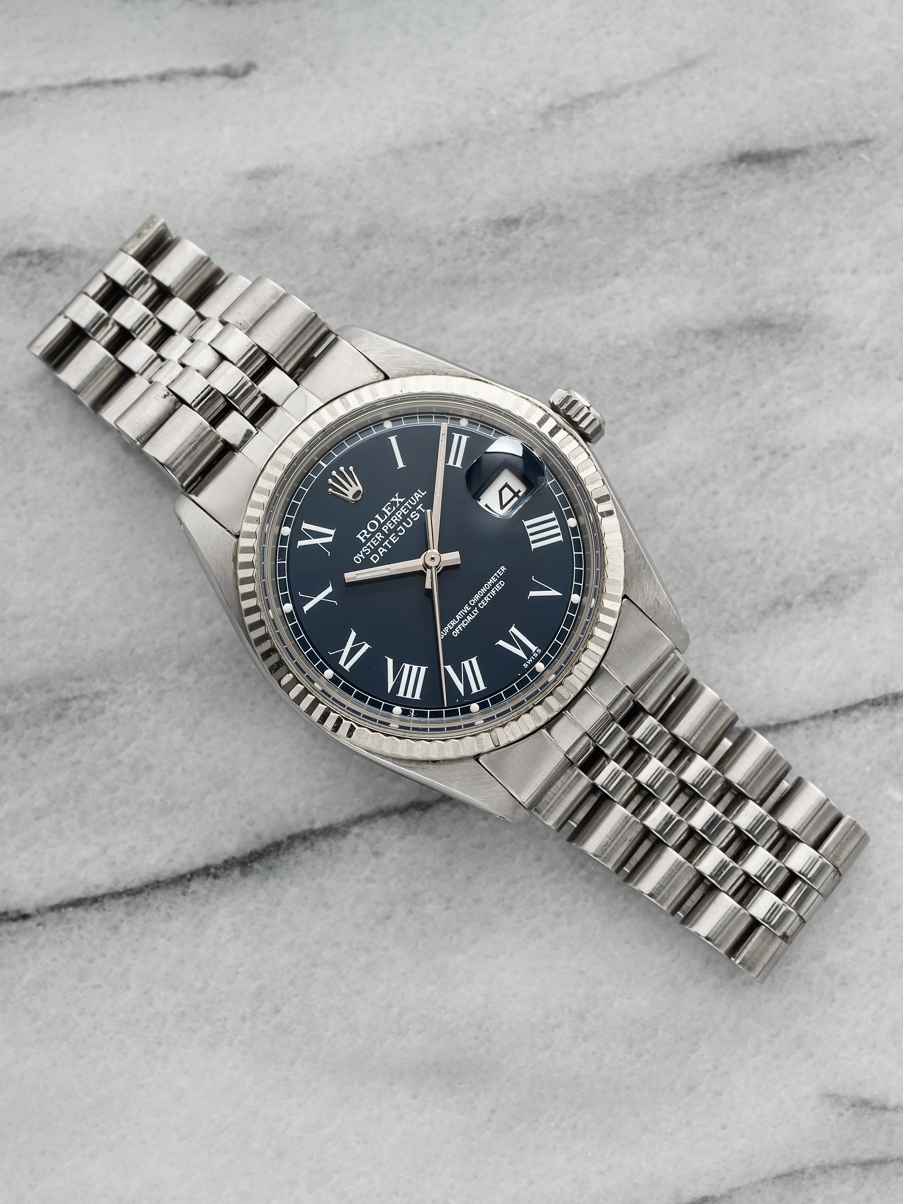 1975 Rolex Datejust 1601 - Blue Buckley Dial