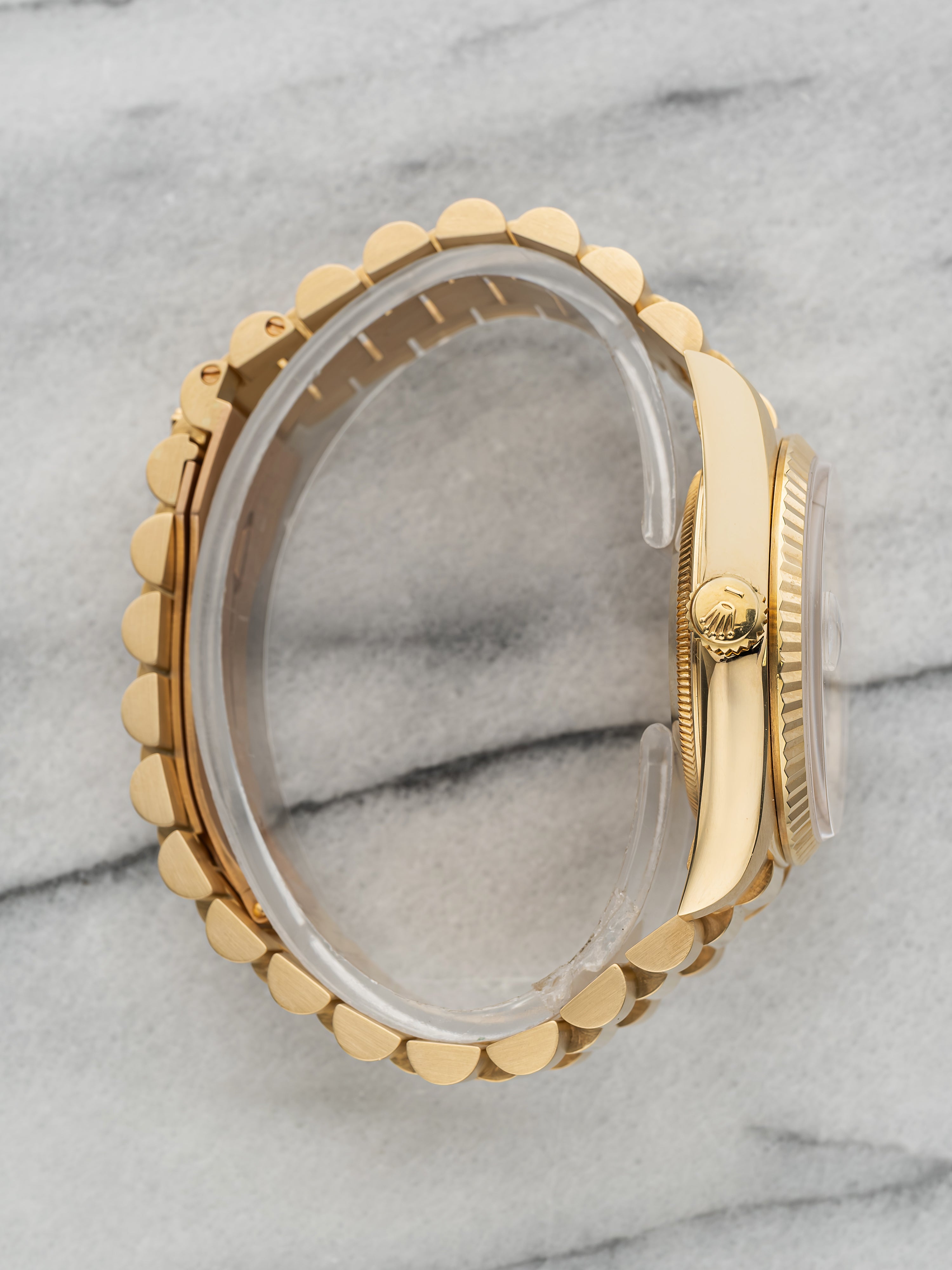 1990 Rolex Day-Date 18238 Carousel - Pave Dial