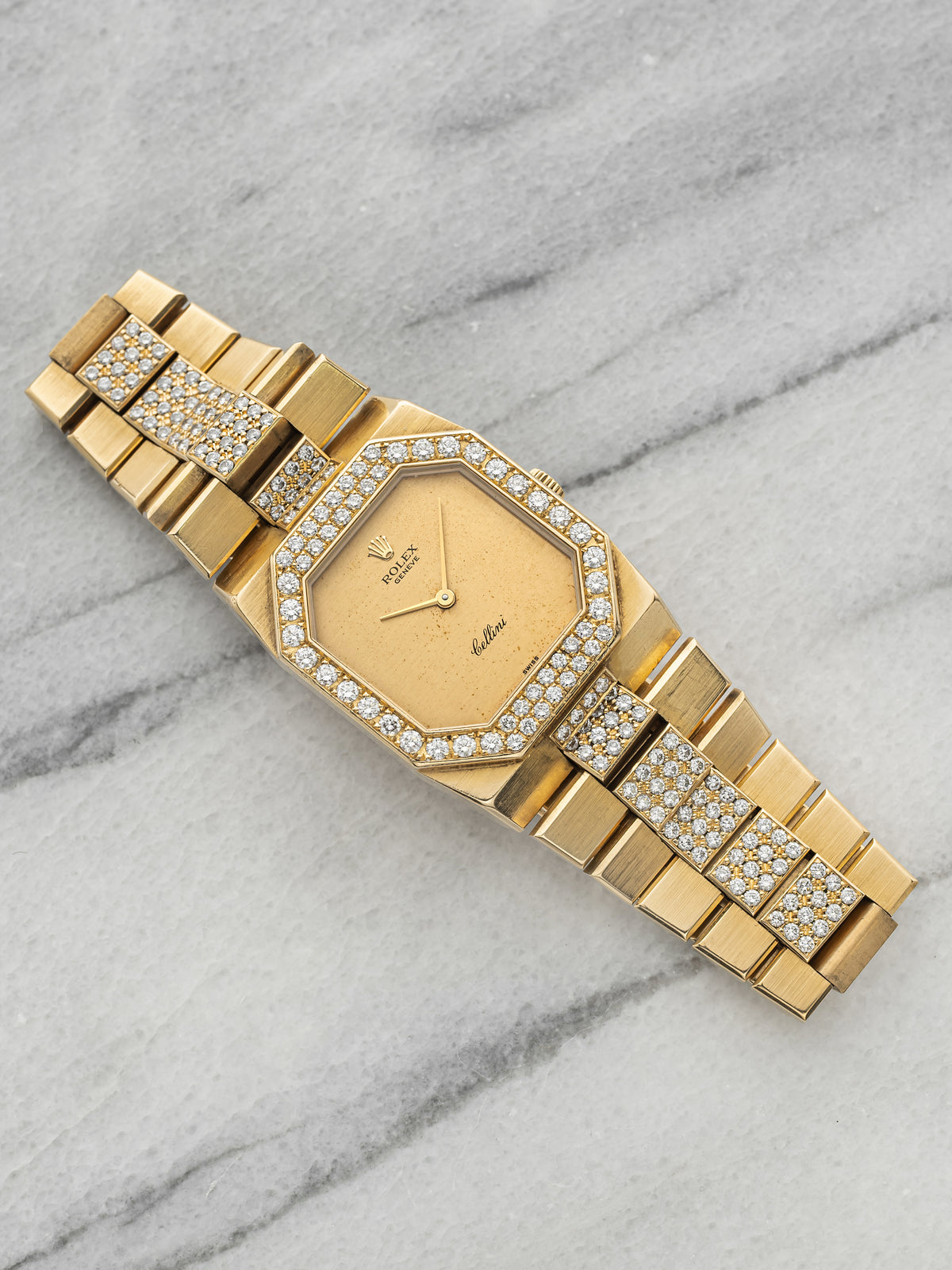 Vintage 1970s Rolex Lady Cellini 4652 18K YG Champagne Dial Manual 27mm