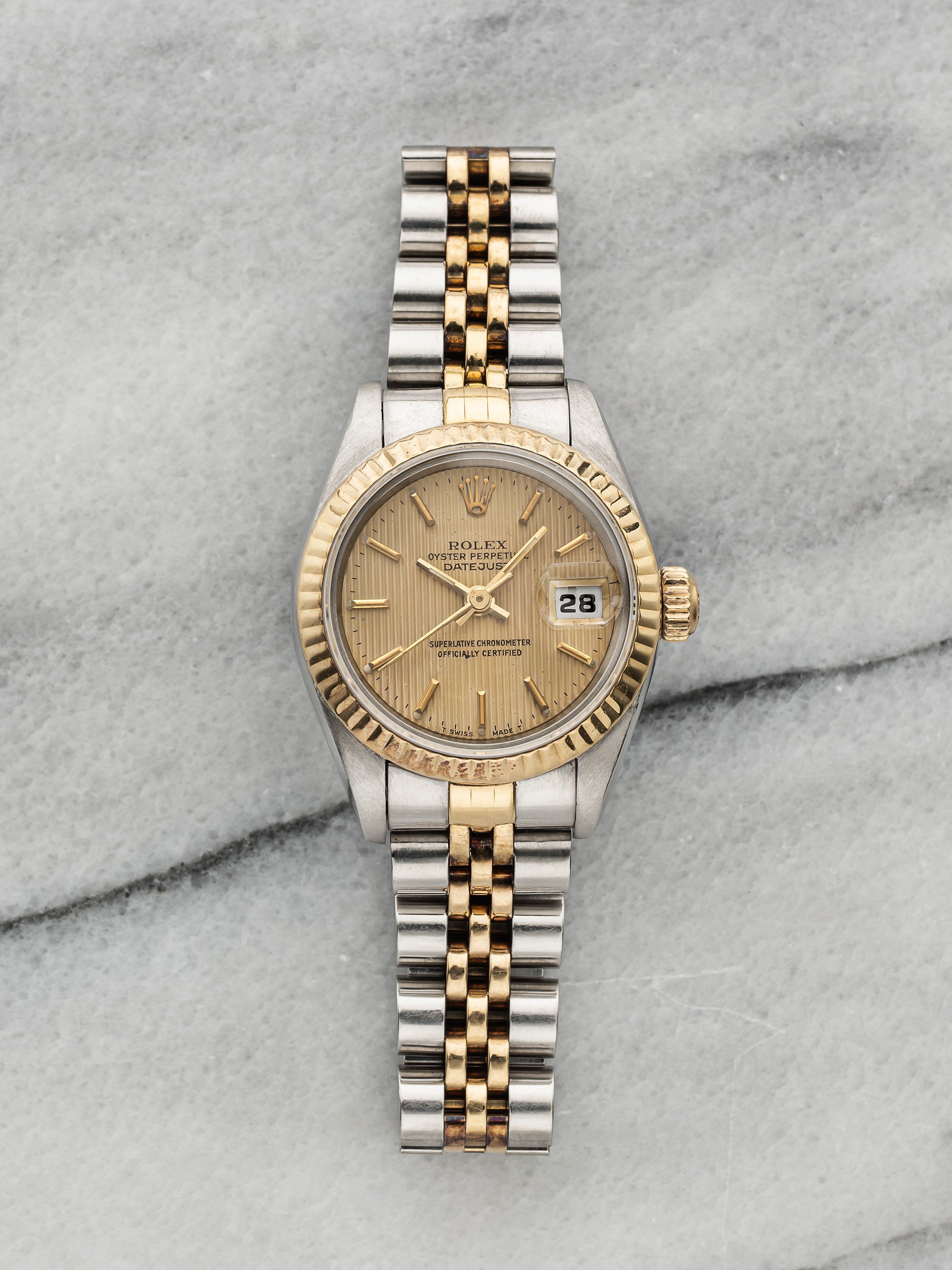 1995 Rolex Lady Datejust 79173 - Two-Tone, Champagne Tapestry Dial