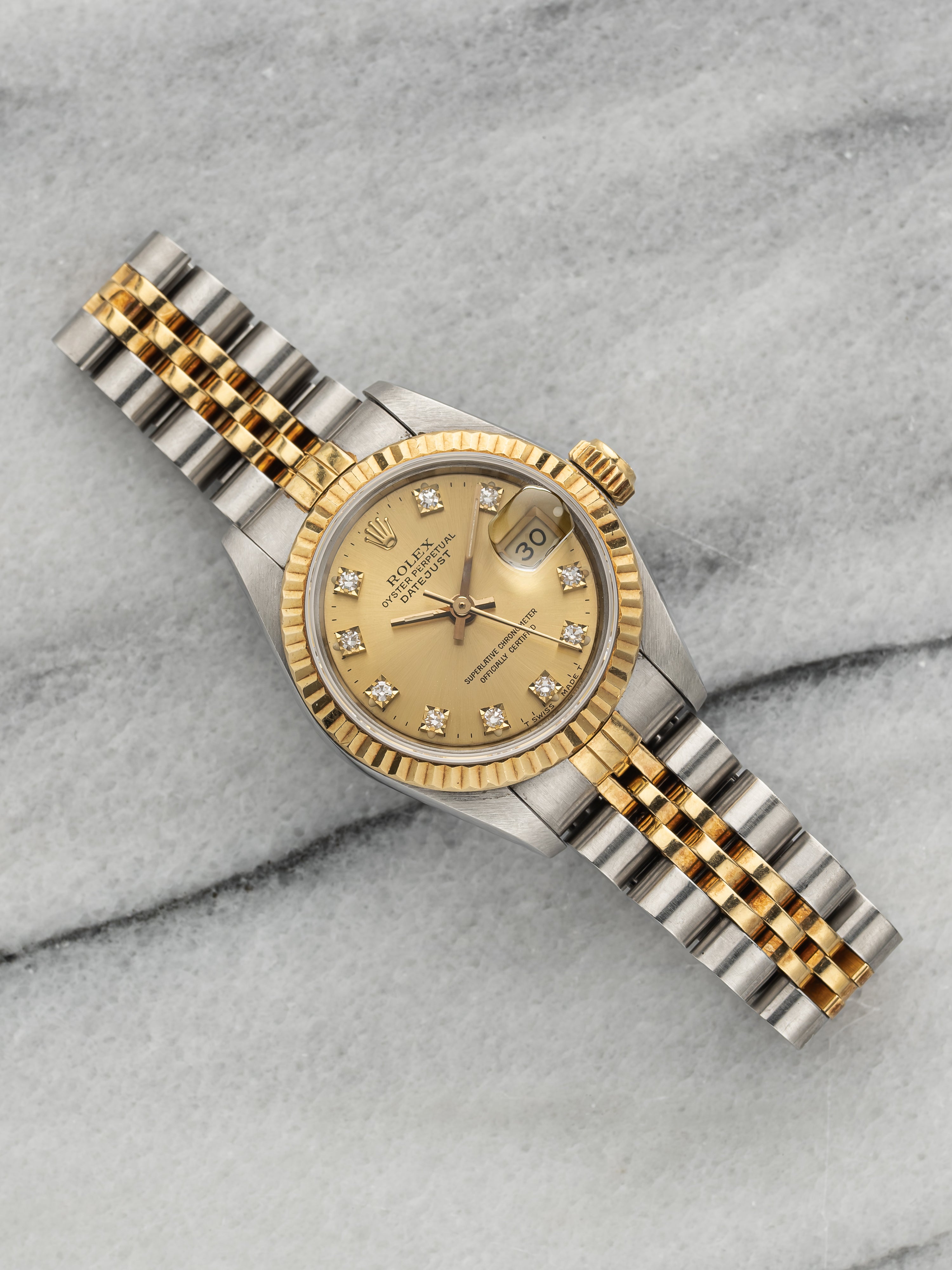 1987 Rolex Lady Datejust 69173 - Champagne Diamond Dial