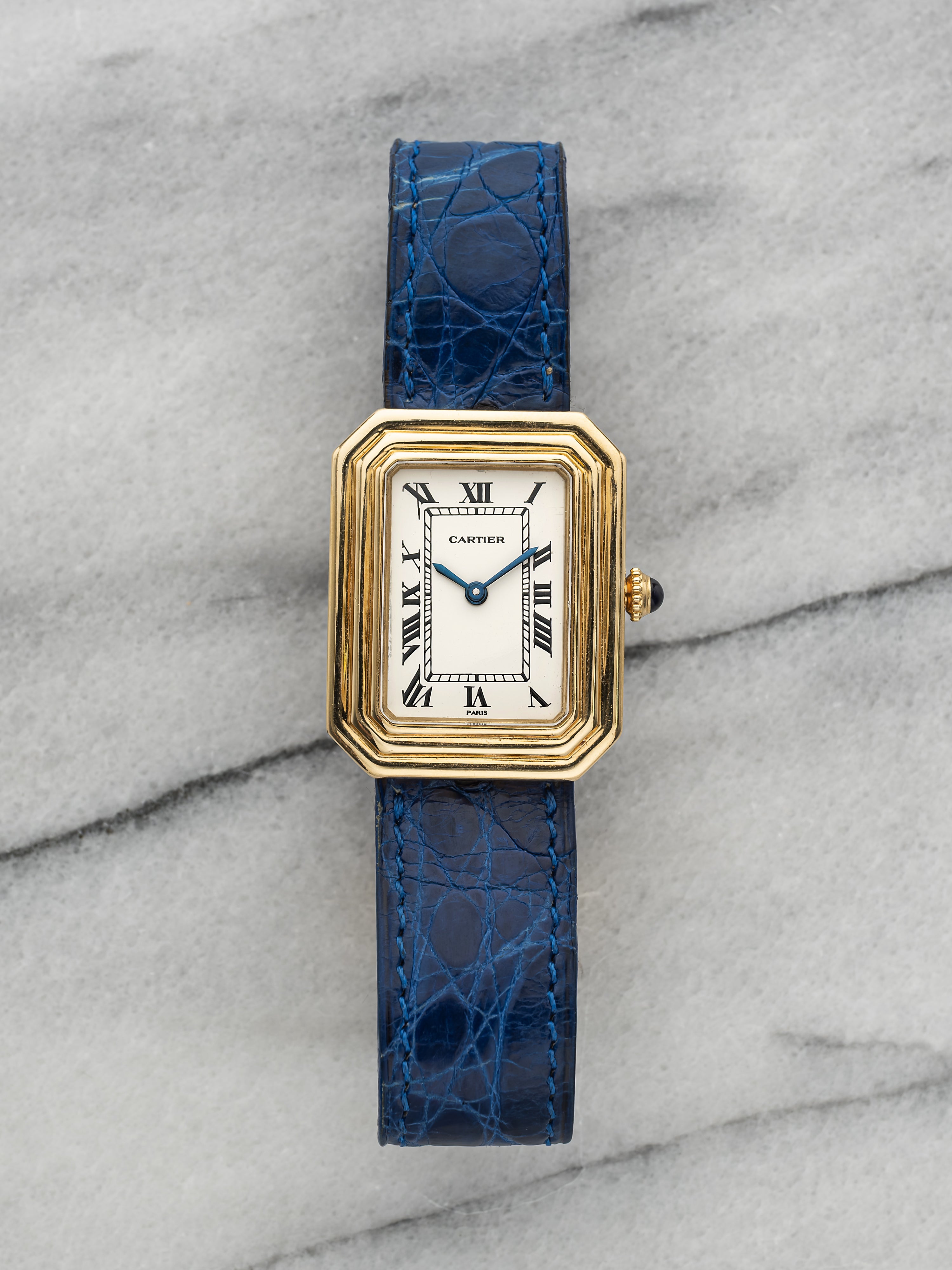 Cartier Cristallor Mark I 78095 - 18K Yellow Gold, White Roman “Paris” Dial