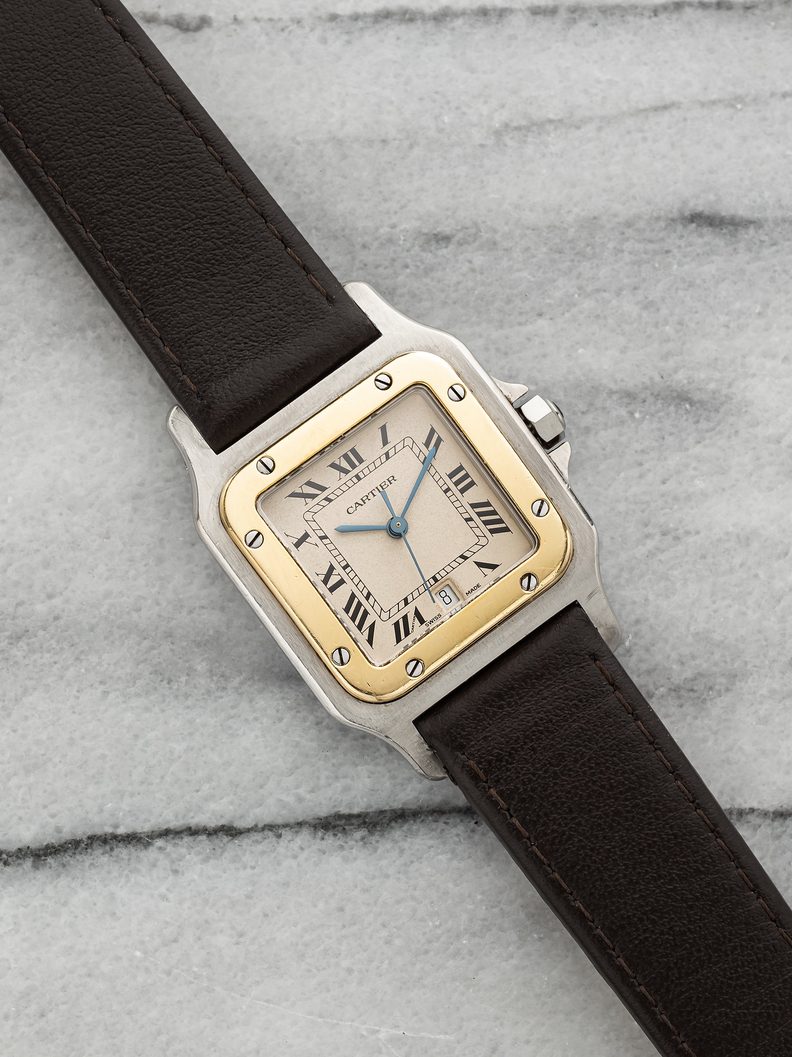Cartier Santos 1566 - White Roman Dial