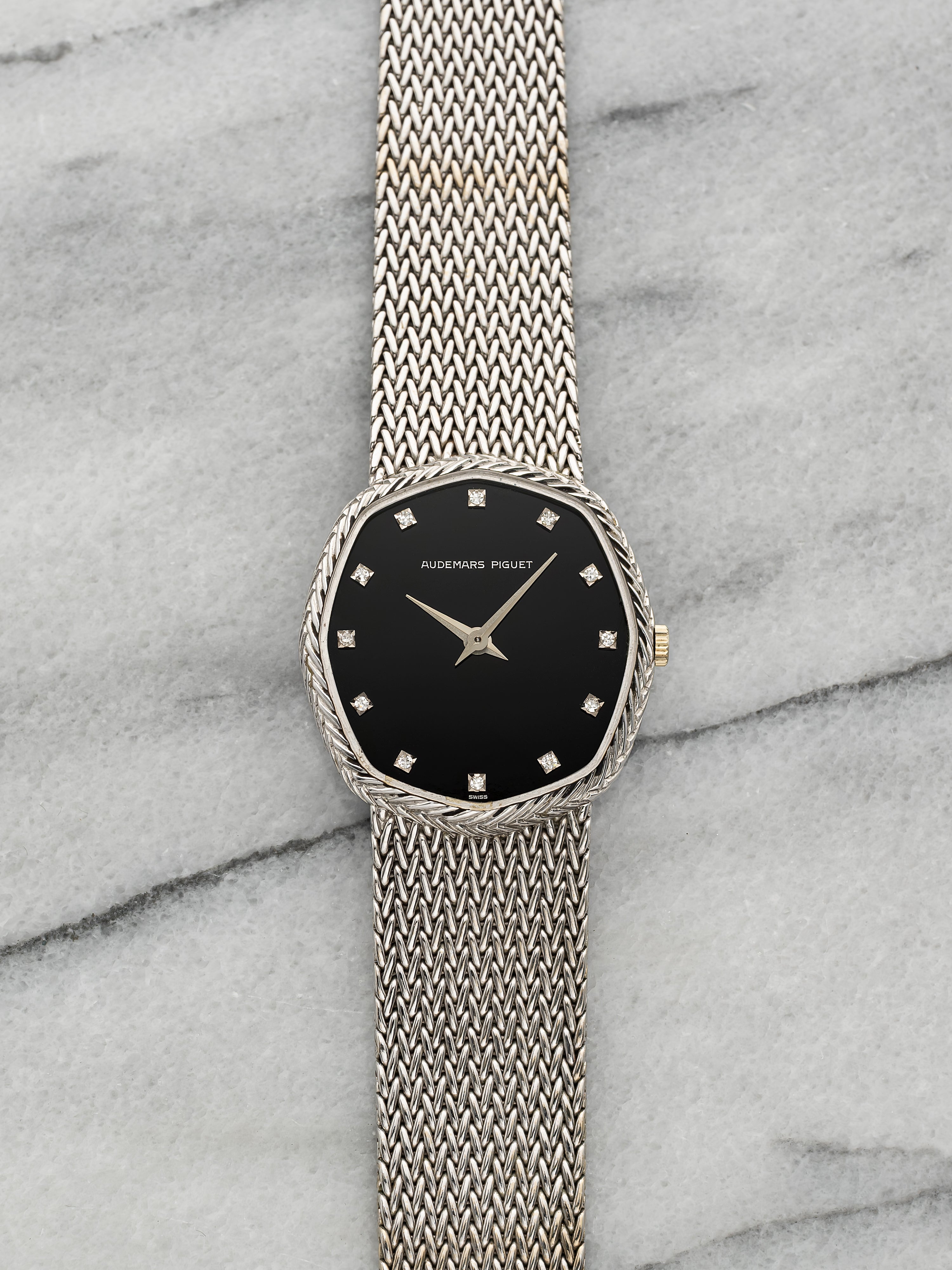 Audemars Piguet 4061 - Integrated Bracelet Onyx Diamond Dial