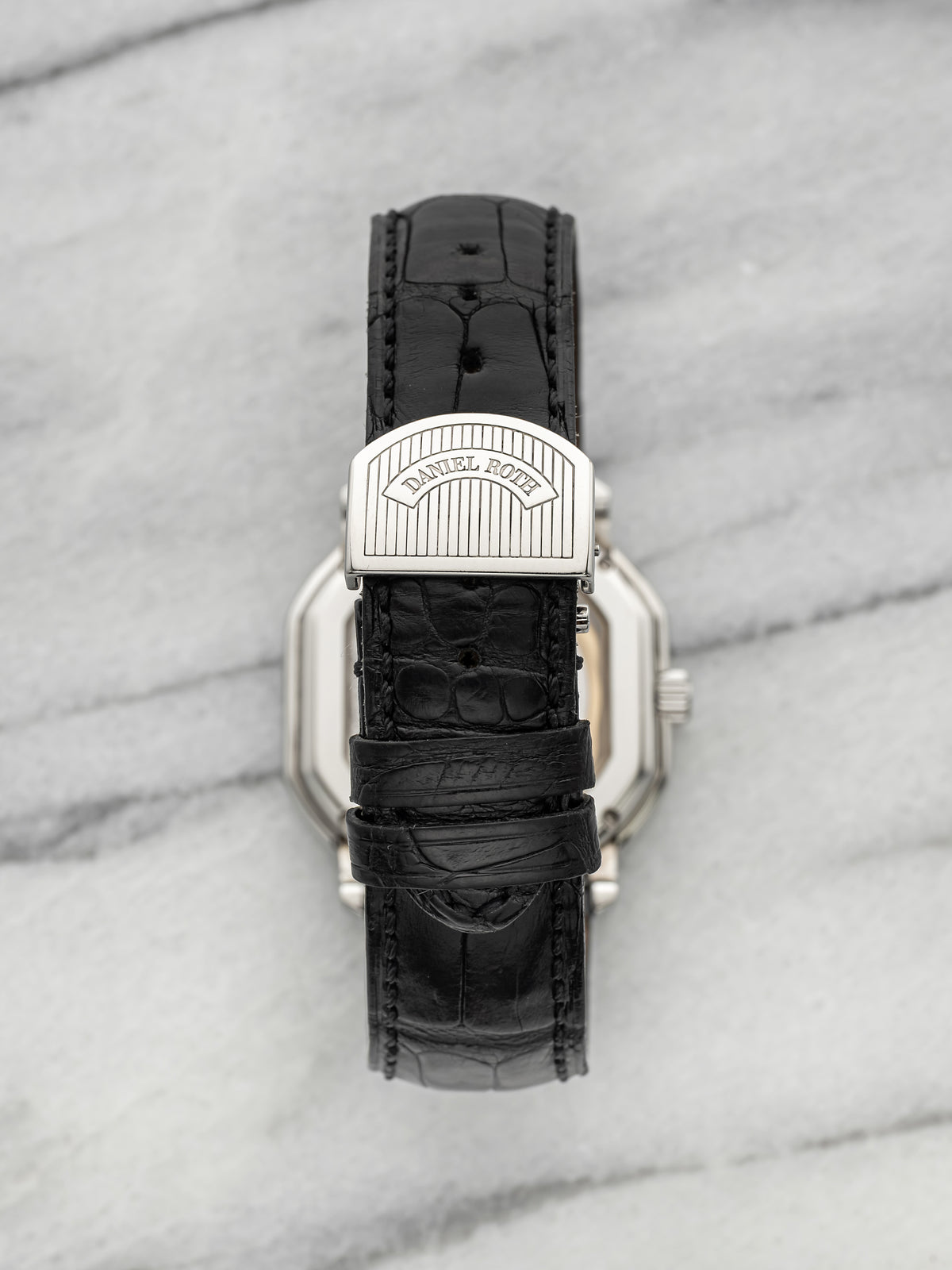 Vintage 1990s Daniel Roth Le Sentier S177 Steel Grey Guilloche Dial Auto 25mm