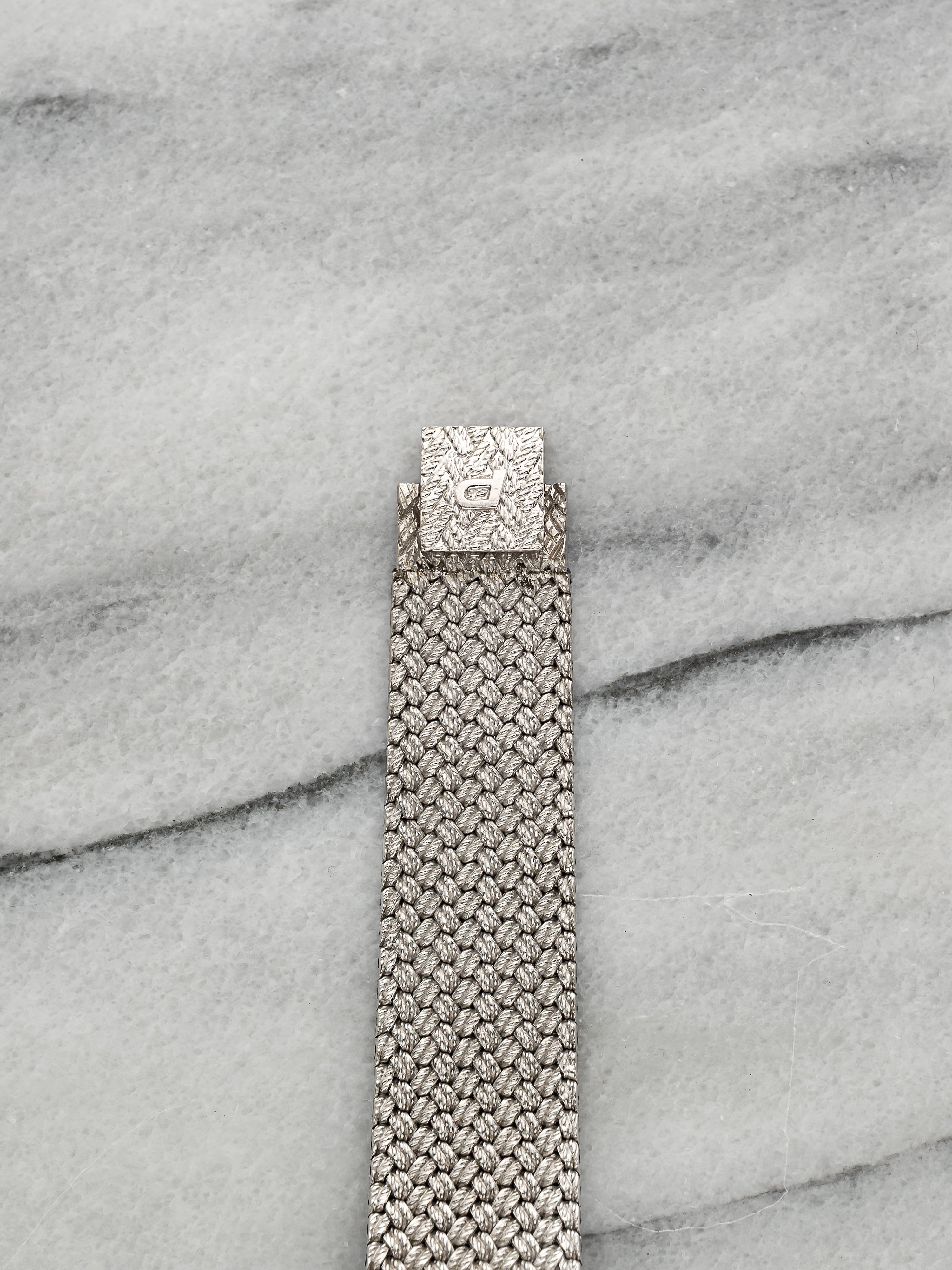 Piaget Bracelet Watch 9706 - Integrated White Gold, Rubellite Pavé Dial