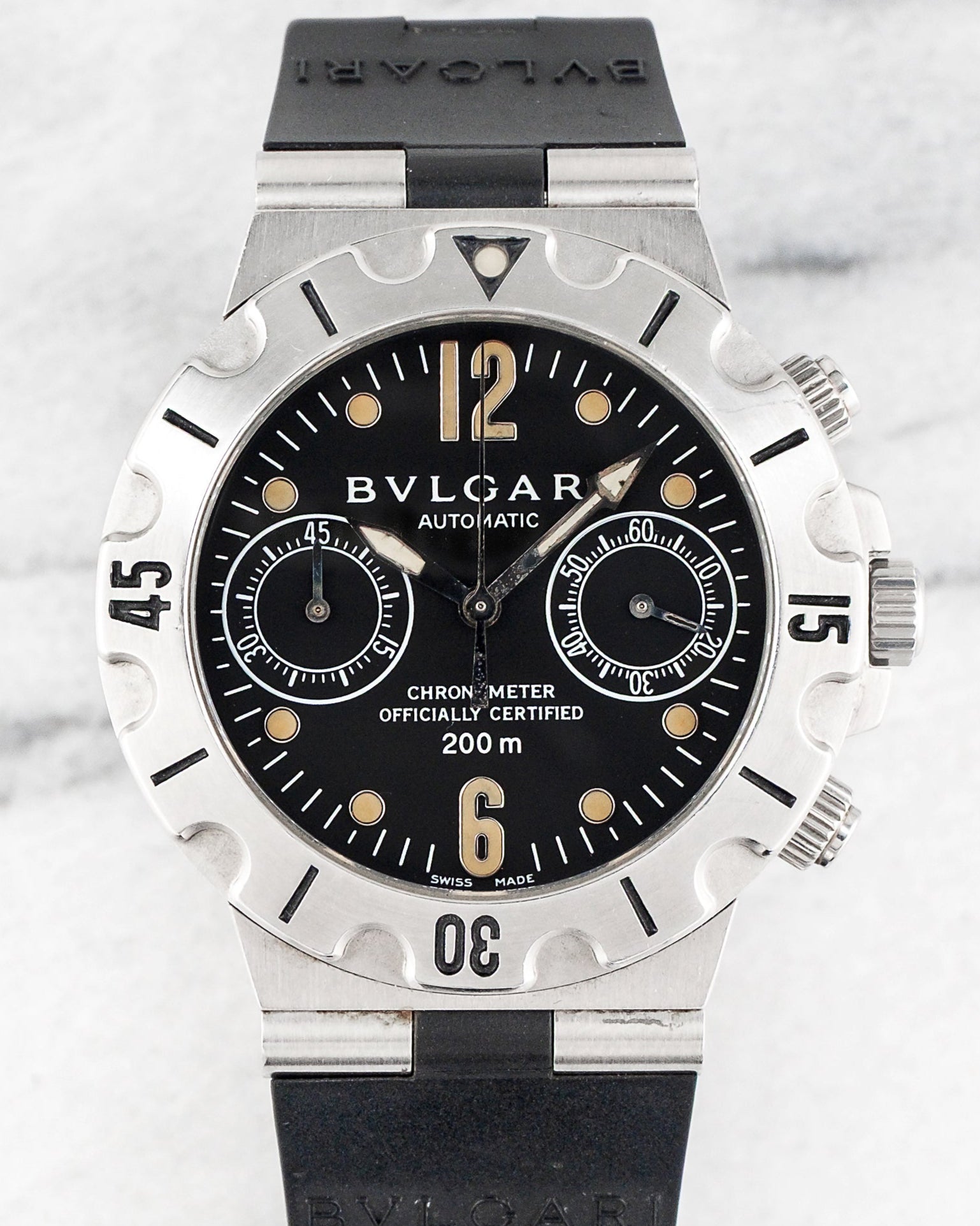 Bvlgari Scuba SC38S – Black Dial