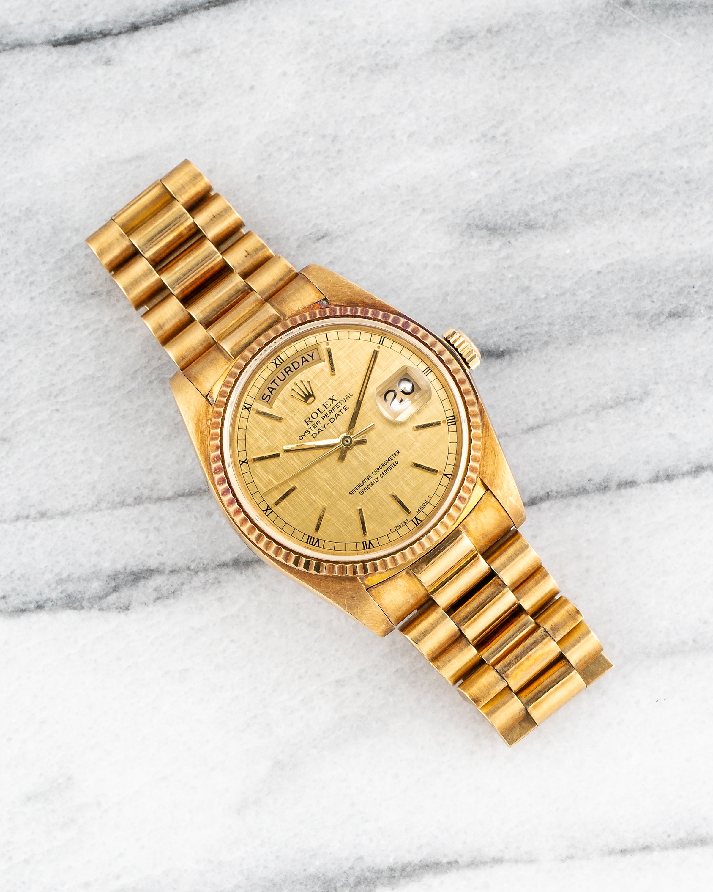 Rolex Day Date 18038 - Champagne Linen