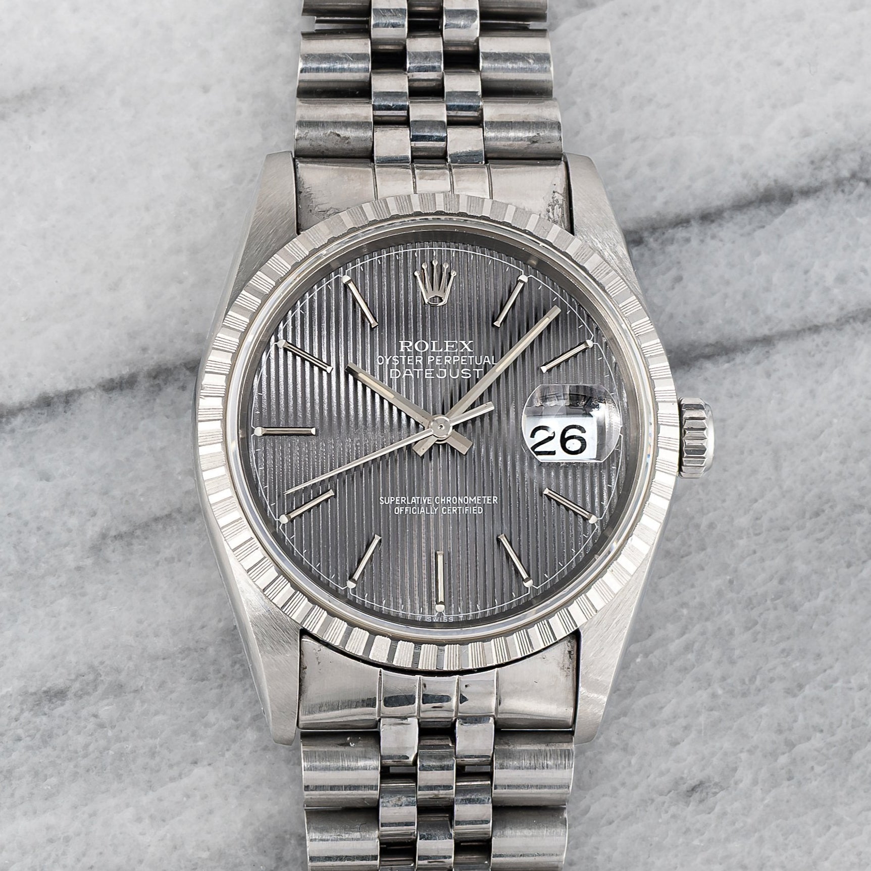 Rolex Datejust 16220 - Grey Tapestry