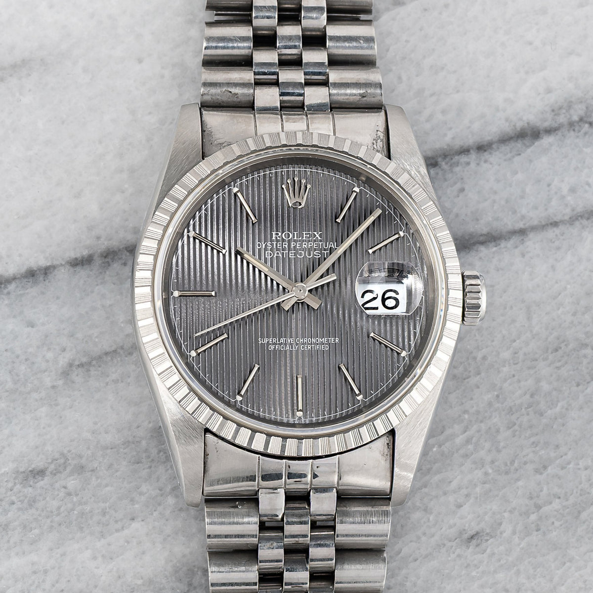 1989 Rolex Datejust 16220 - Grey Tapestry