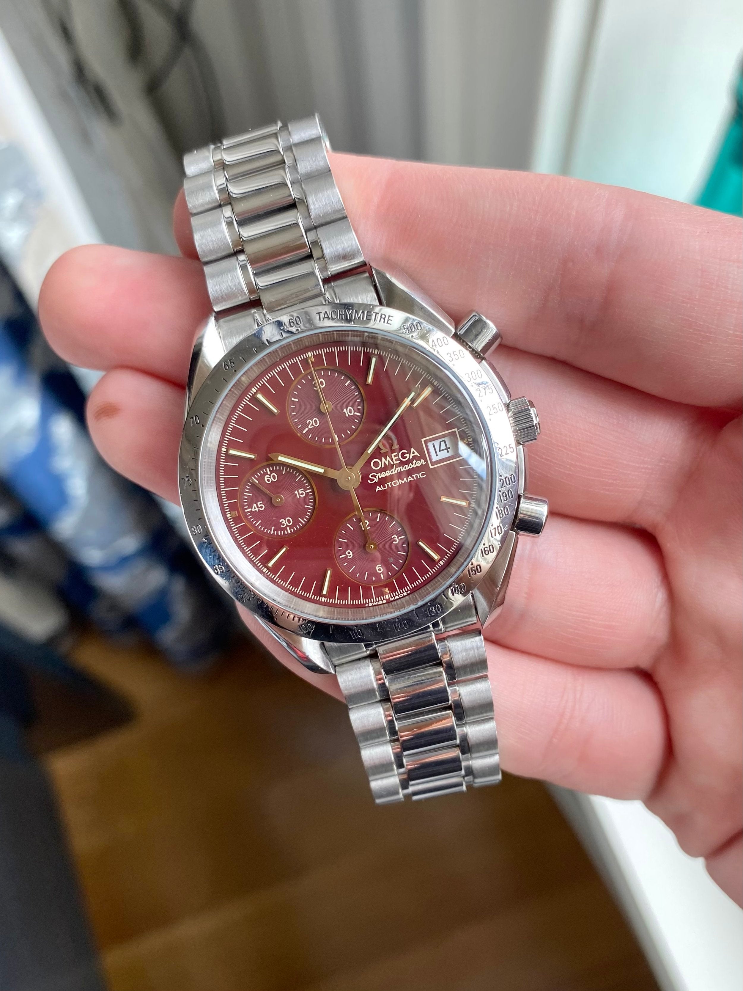 Omega Speedmaster- Bordeaux Dial.