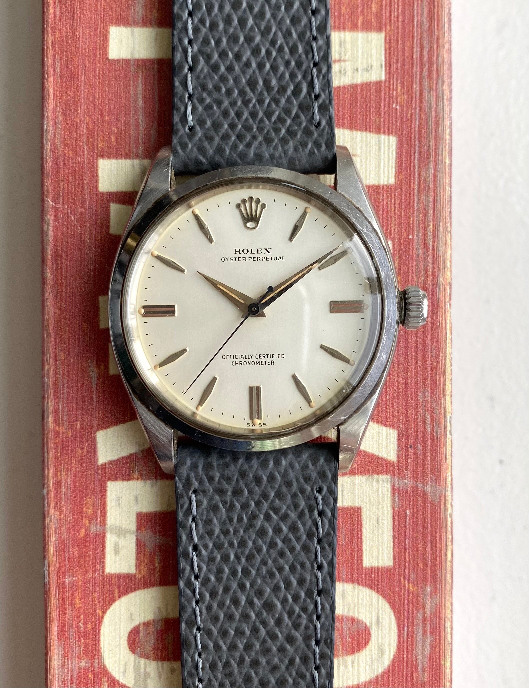 Rolex Oysterperpetual ref. 6564 — Matte White Dial