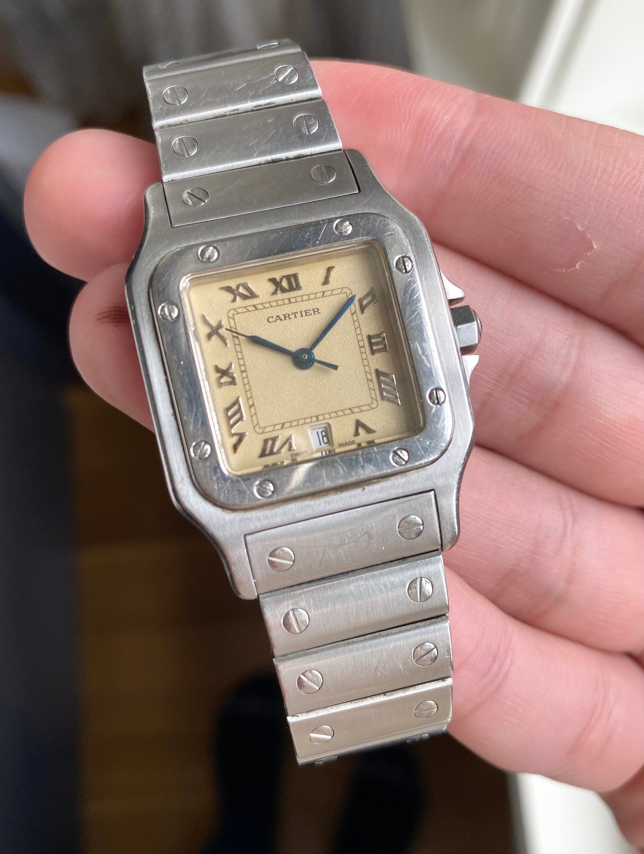 Cartier Santos Galbée — Cream Dial