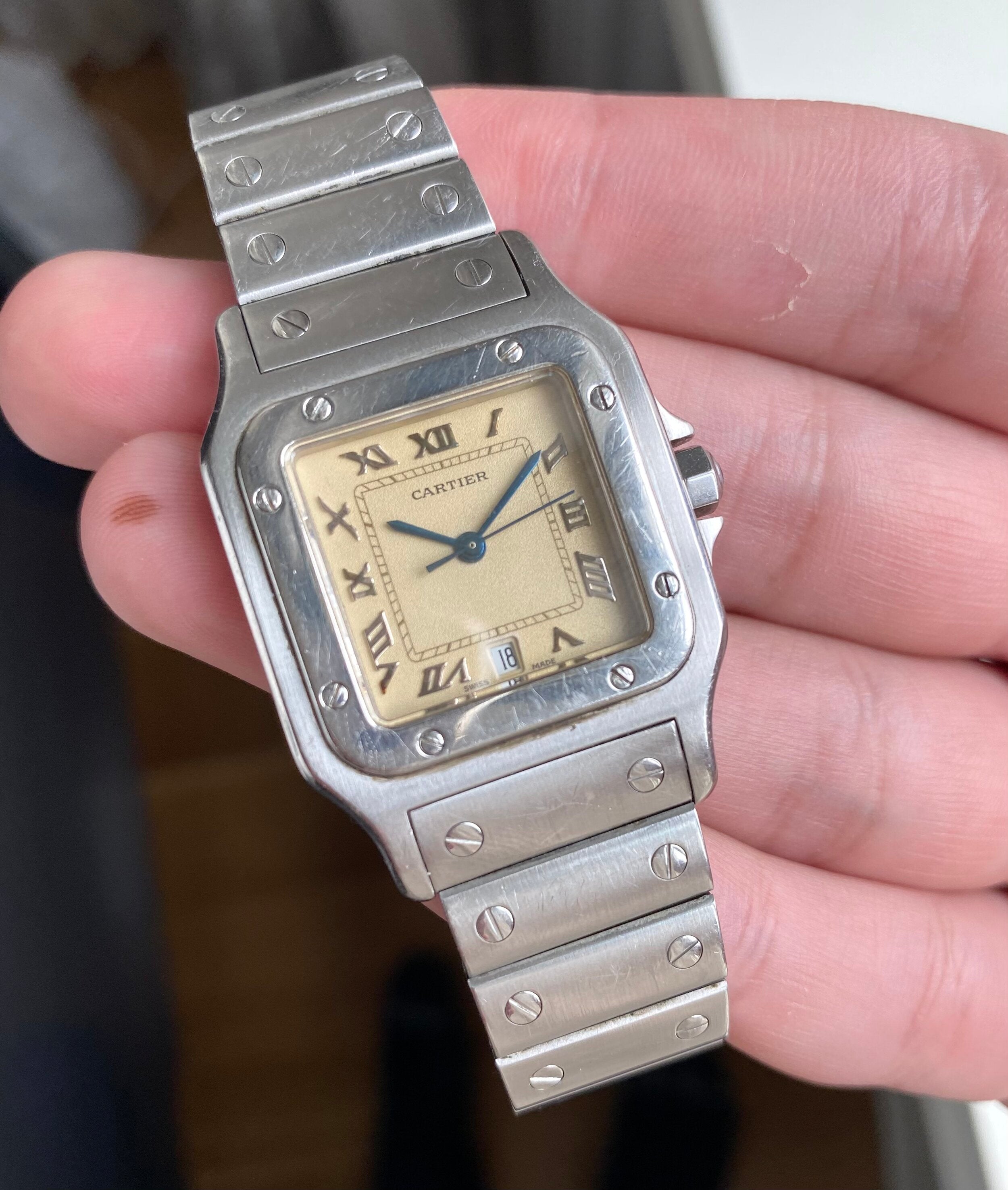 Cartier Santos Galbée — Cream Dial