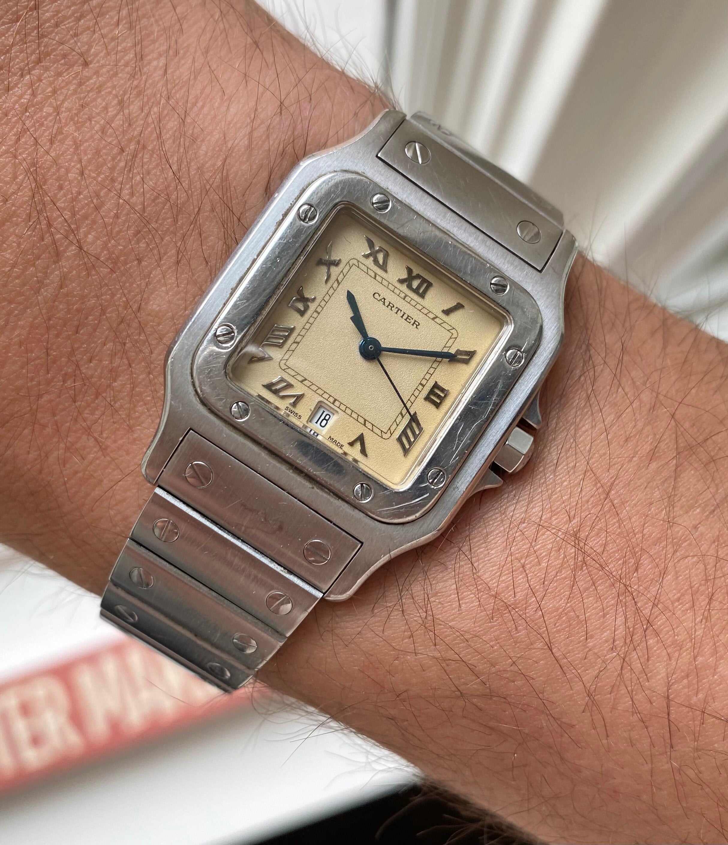 Cartier Santos Galbée — Cream Dial