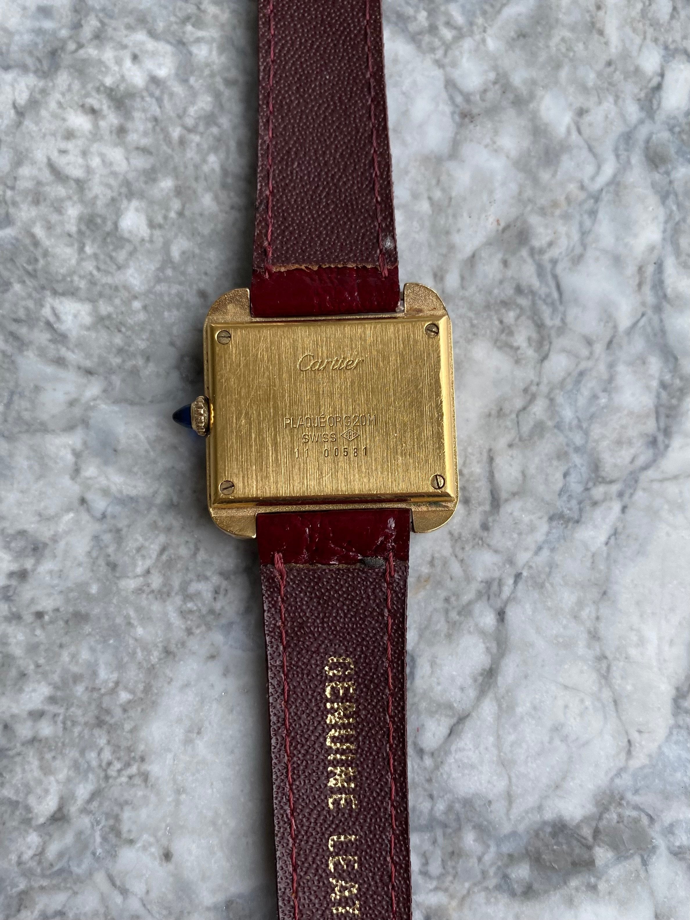 Cartier Stepped Case - Brown Roman Numerals.