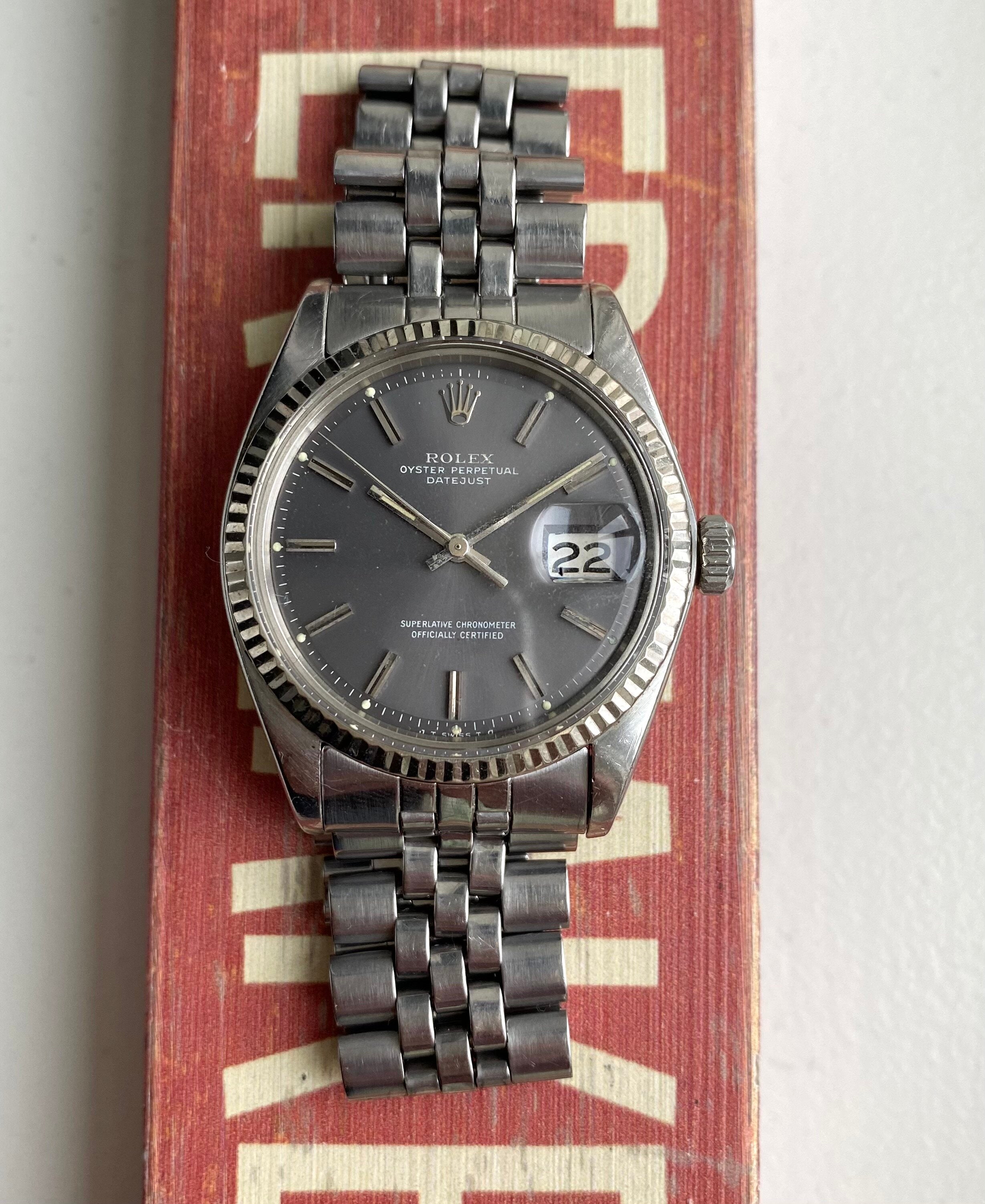 Rolex Datejust ref. 1601 — Grey Sunburst