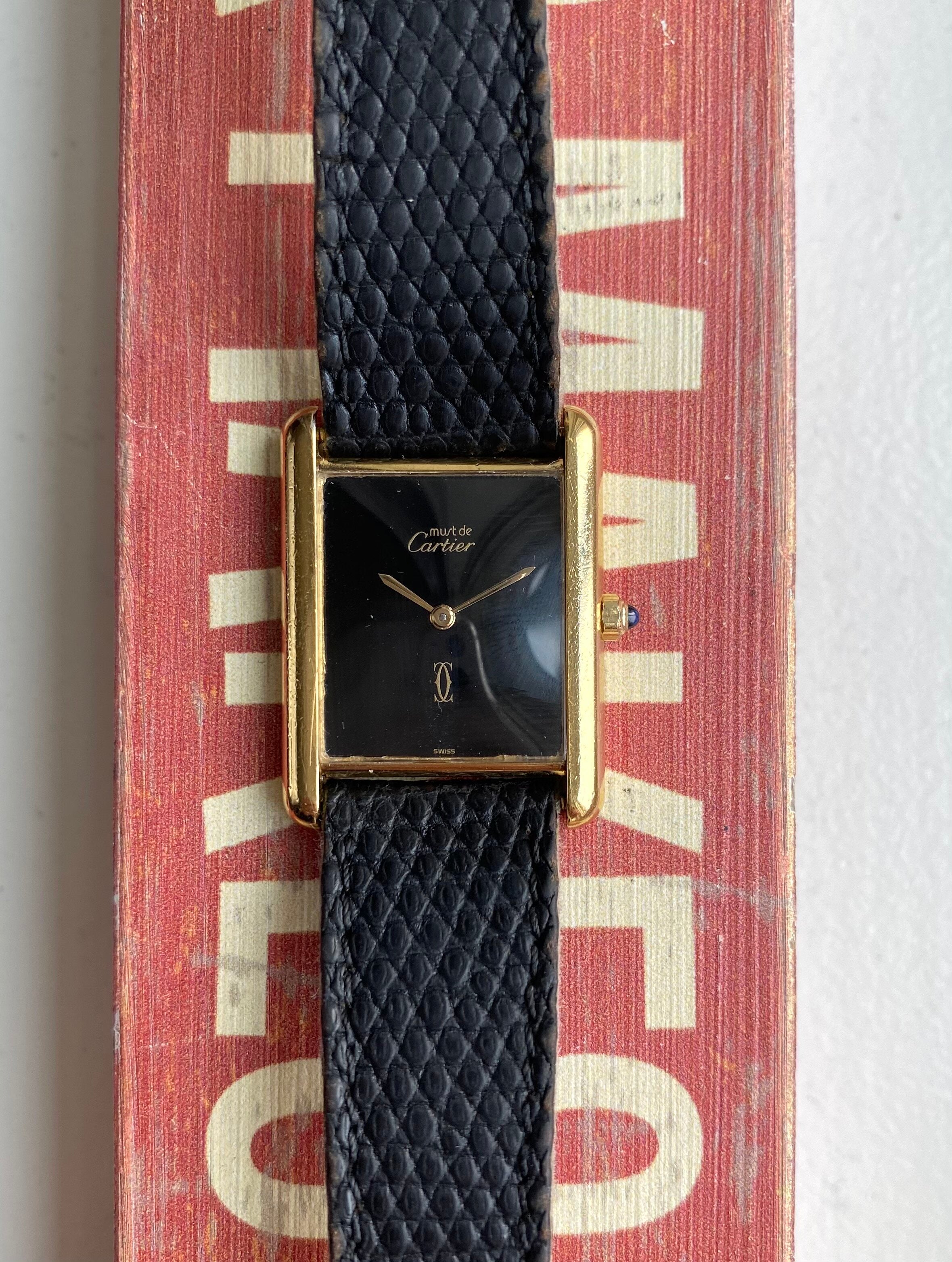 Cartier Tank — Black Laquer Dial