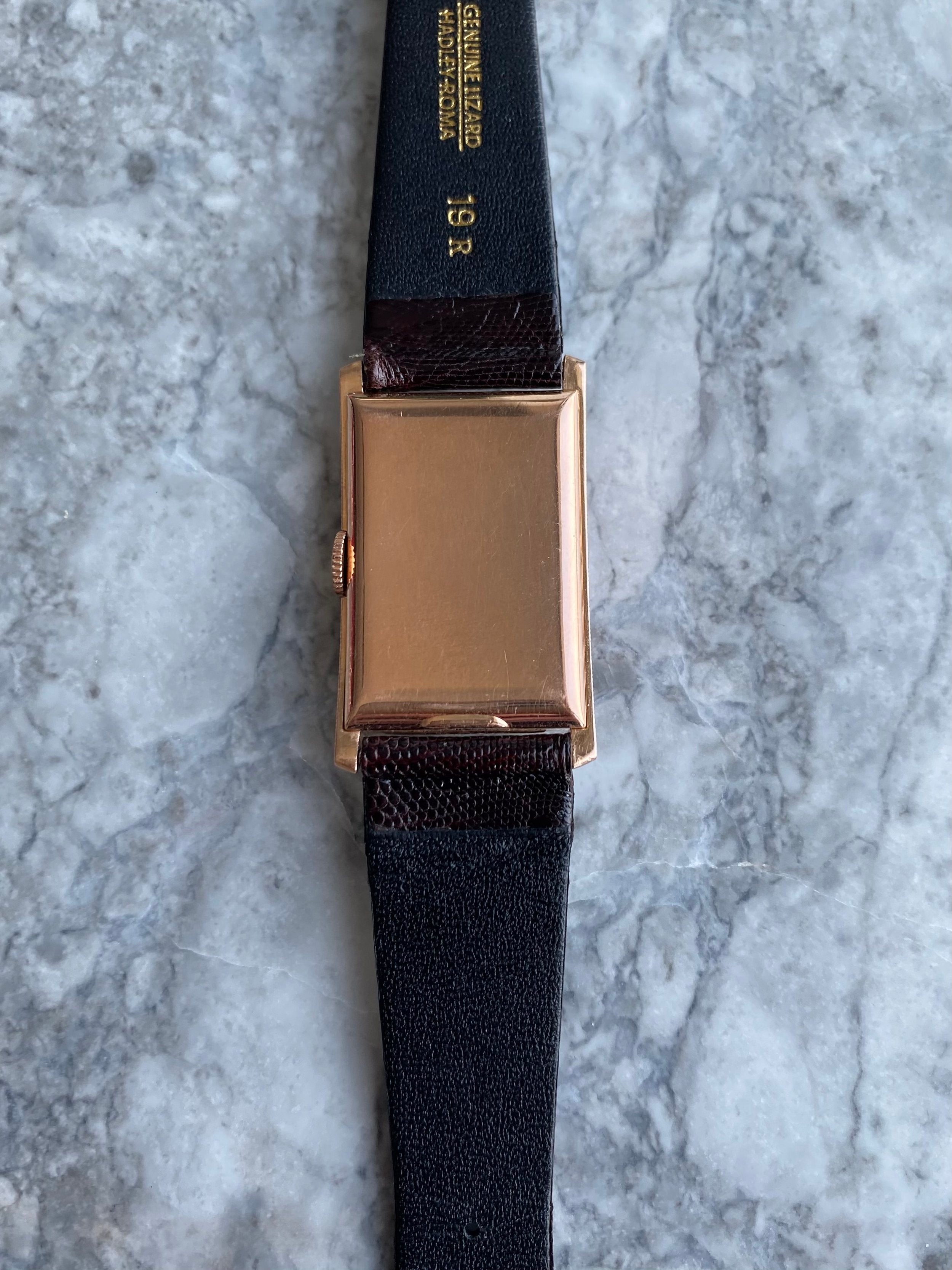 Omega Tank - 14K Rose Gold.