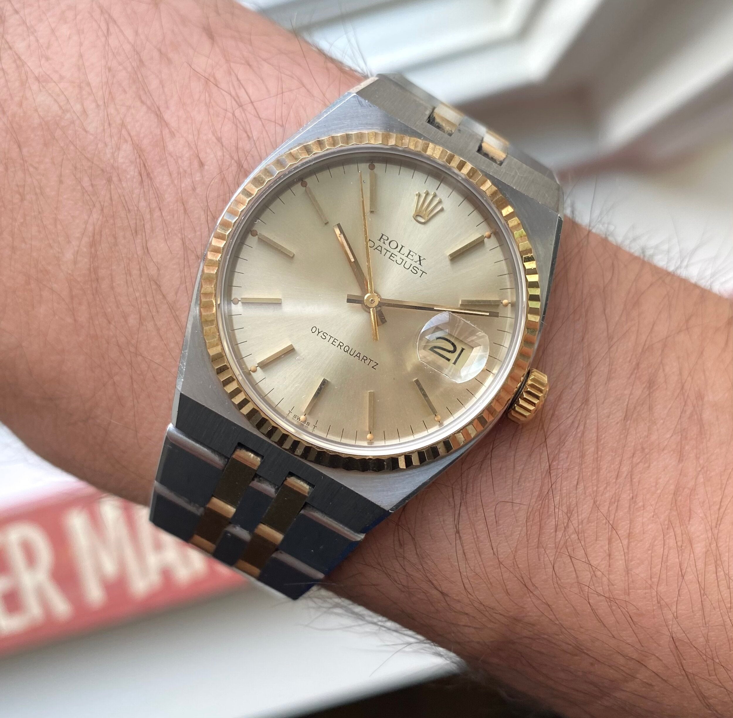 Rolex Datejust Oysterquartz ref. 17013 — Two-tone