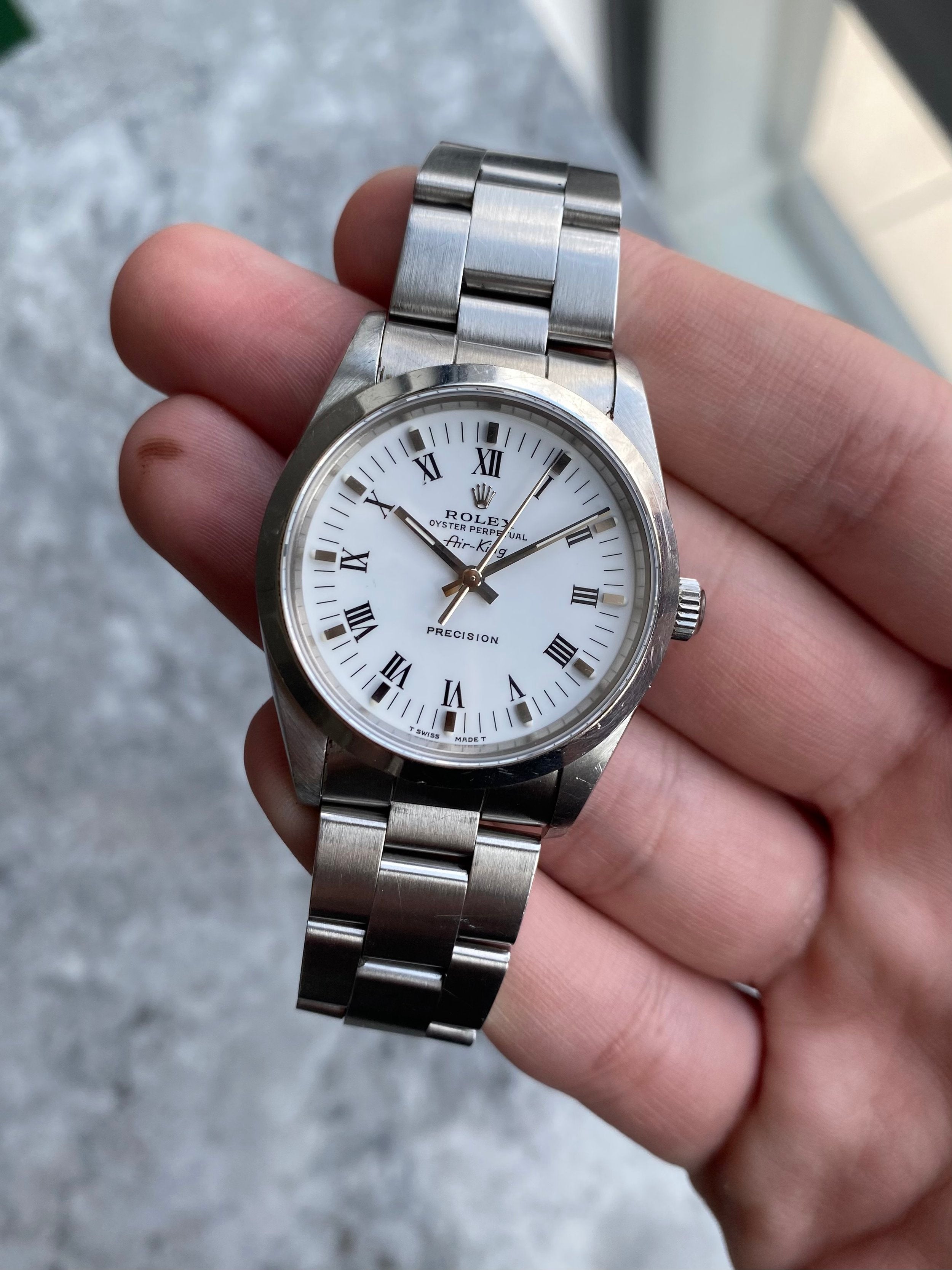 Rolex Air King 14000 - White Dial.