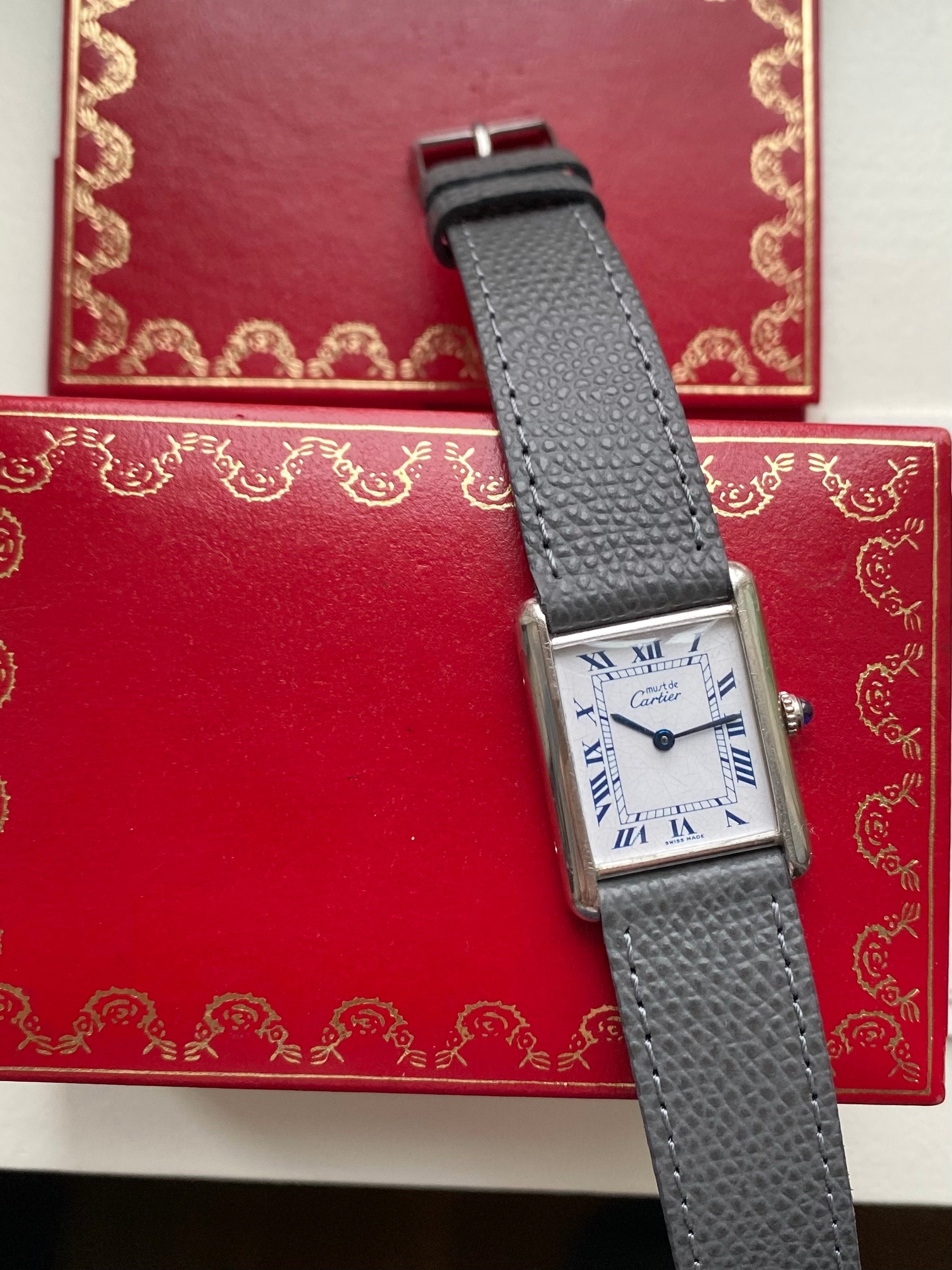 Cartier Tank - Silver Case with Box and Pamphlets