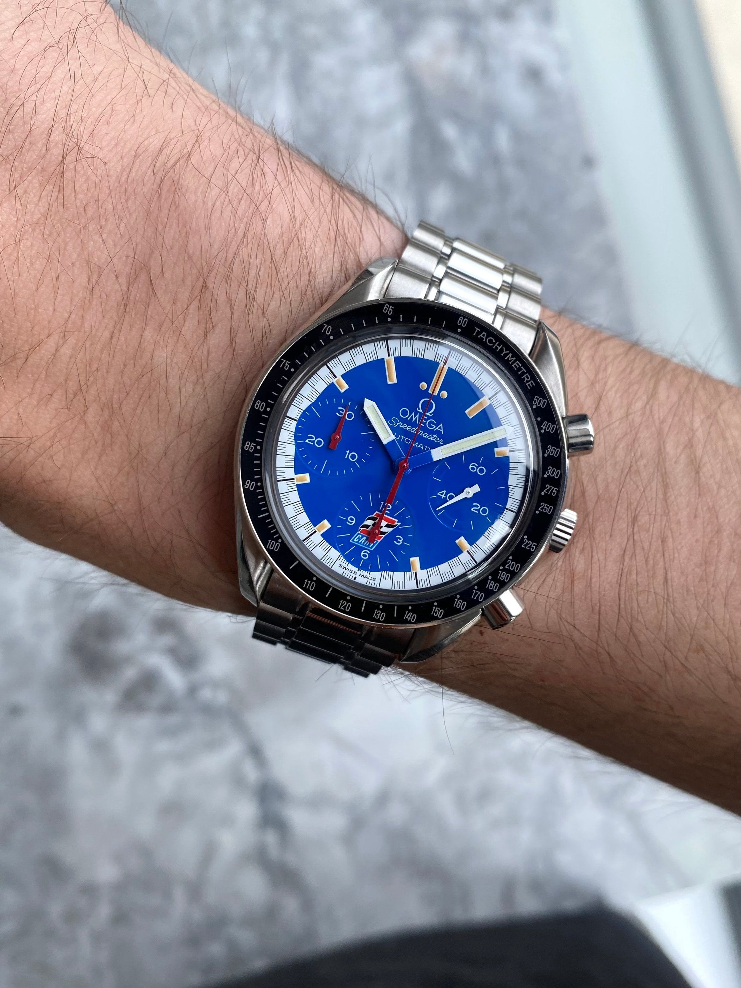 Omega Speedmaster Schumacher - Blue Racing Dial.