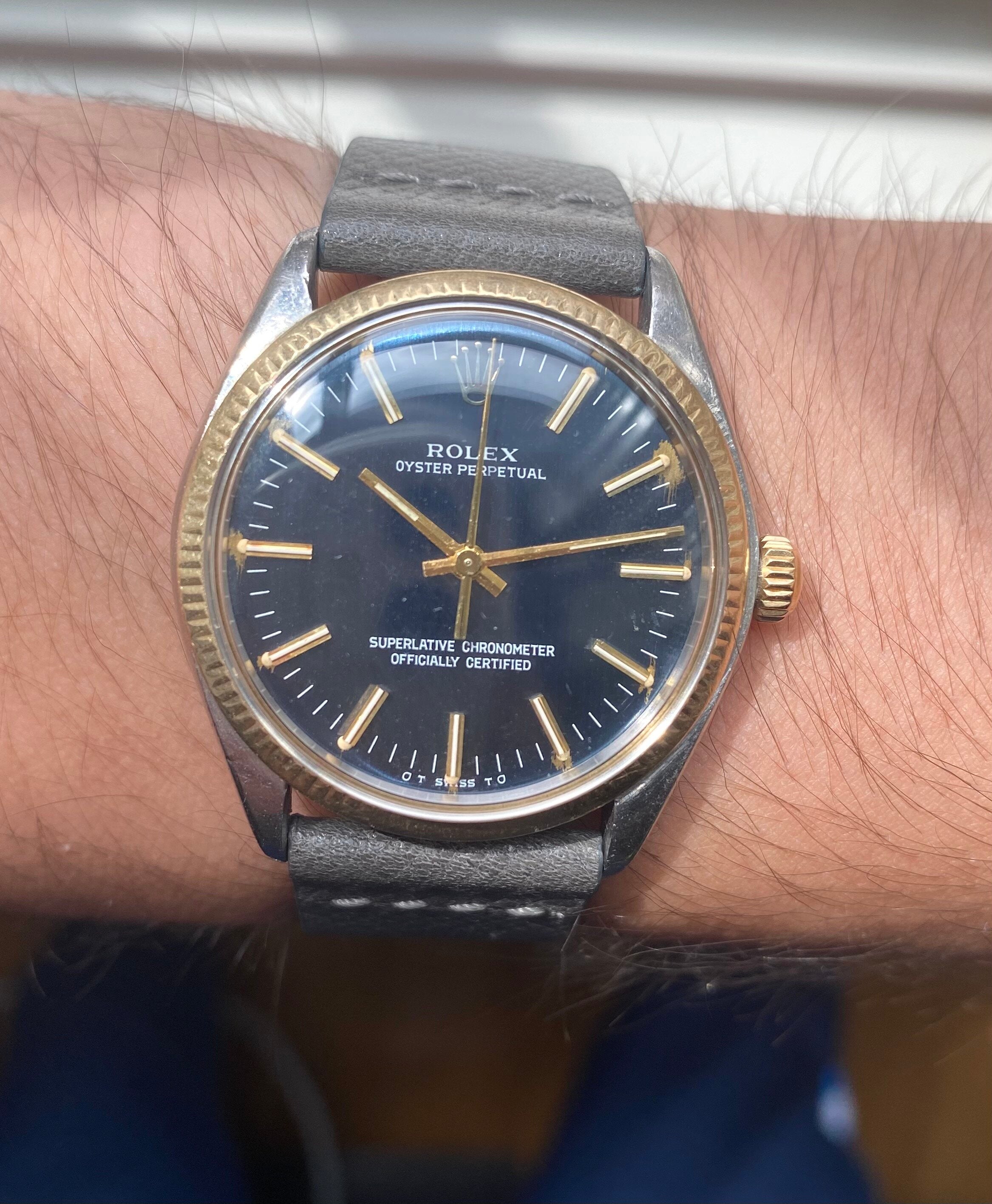 Rolex Oyster Perpetual ref. 1005 — Blue "Sigma" Dial