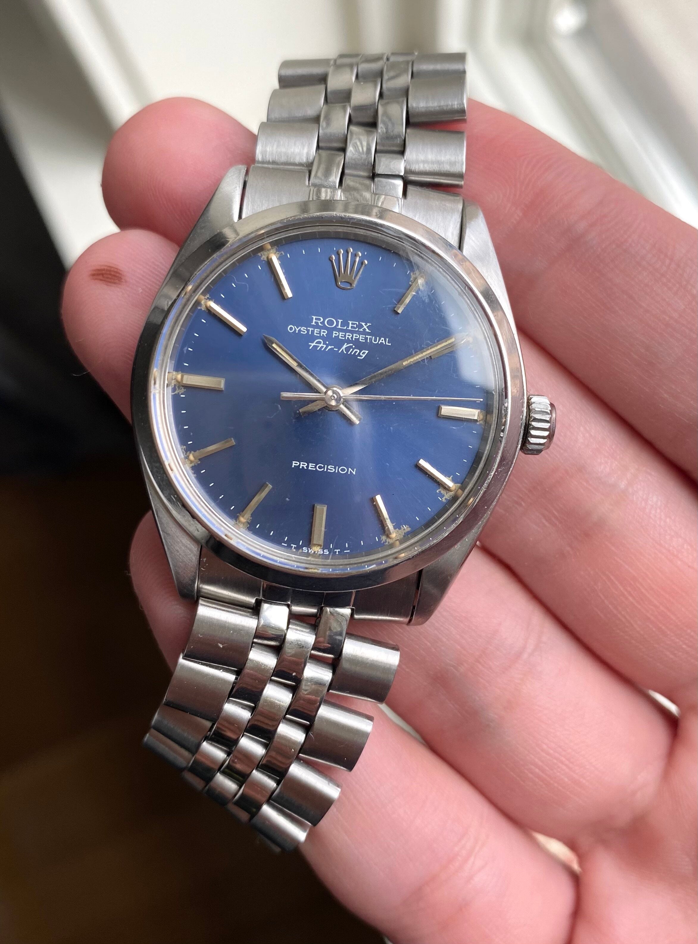 Rolex Air King ref. 5500 — Blue Dial
