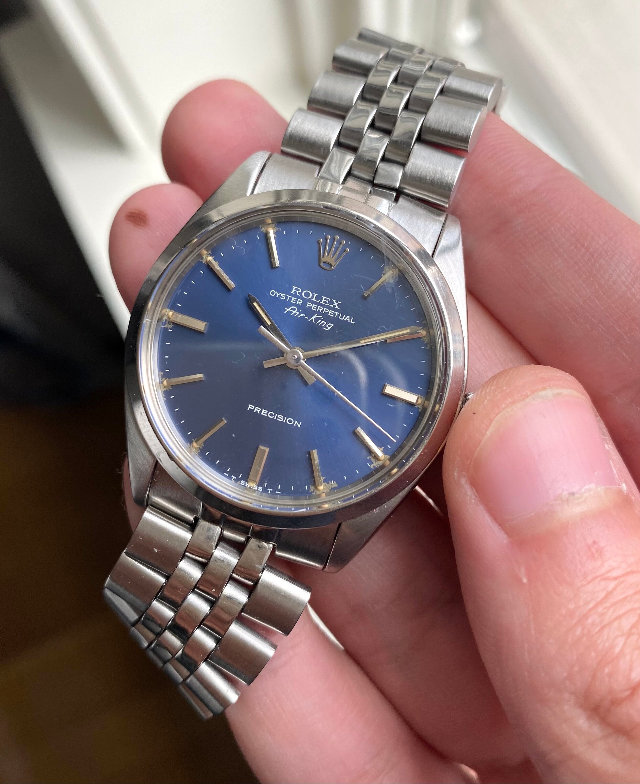 Rolex Air King ref. 5500 — Blue Dial
