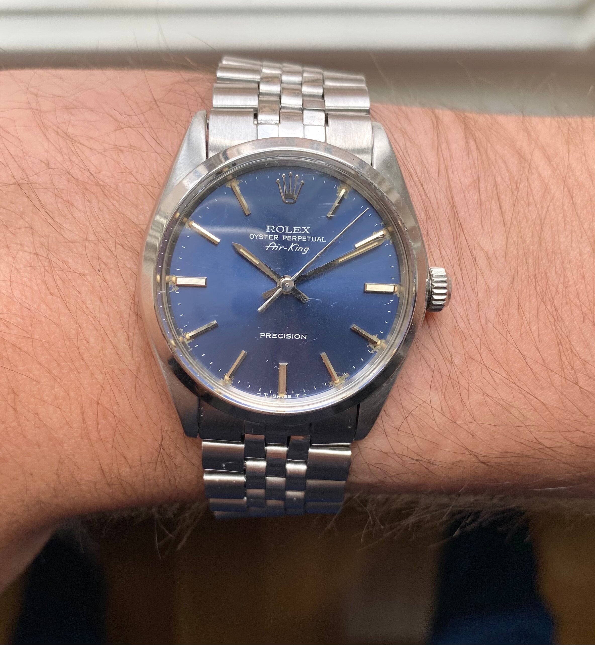 Rolex Air King ref. 5500 — Blue Dial