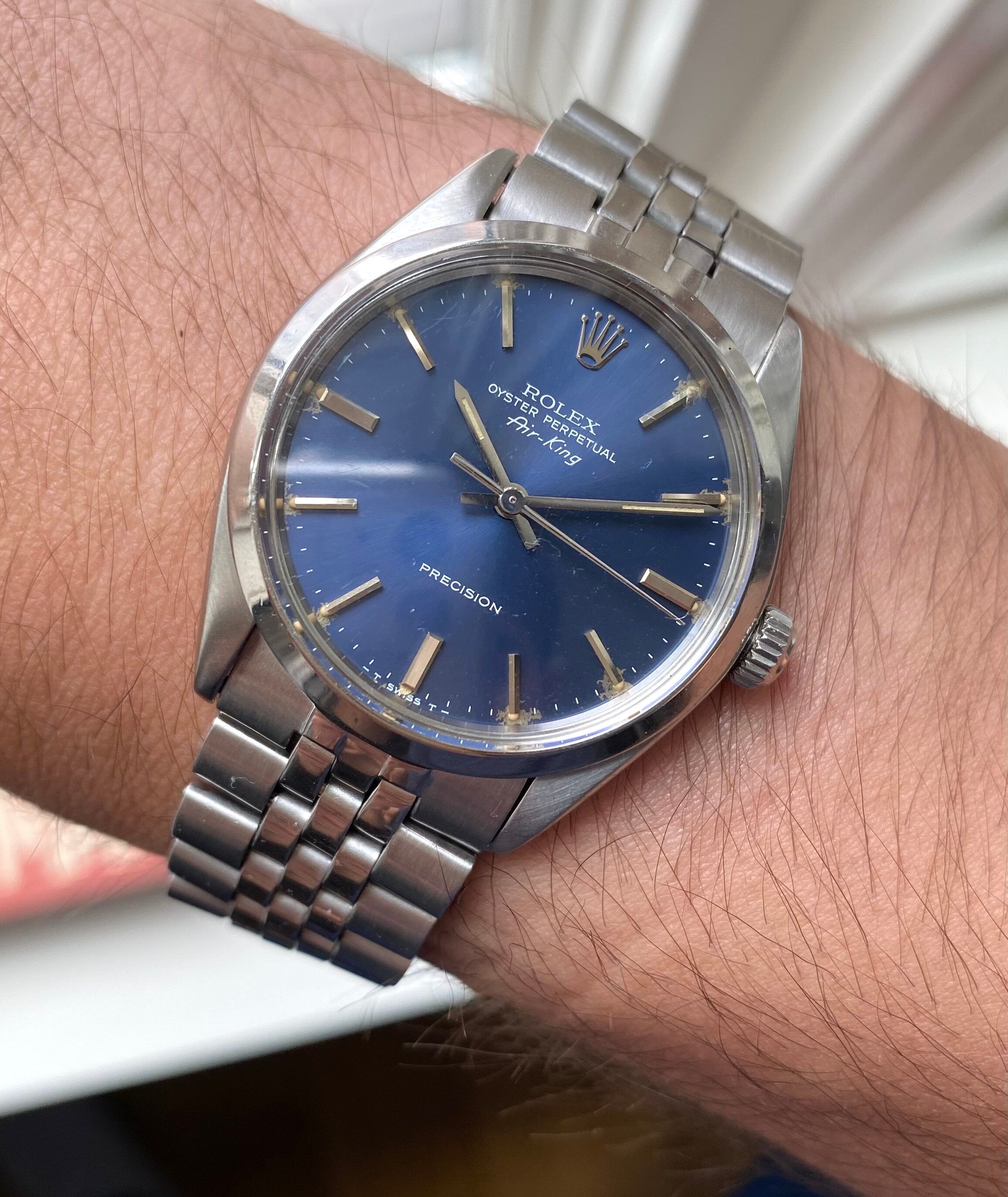 Rolex Air King ref. 5500 — Blue Dial