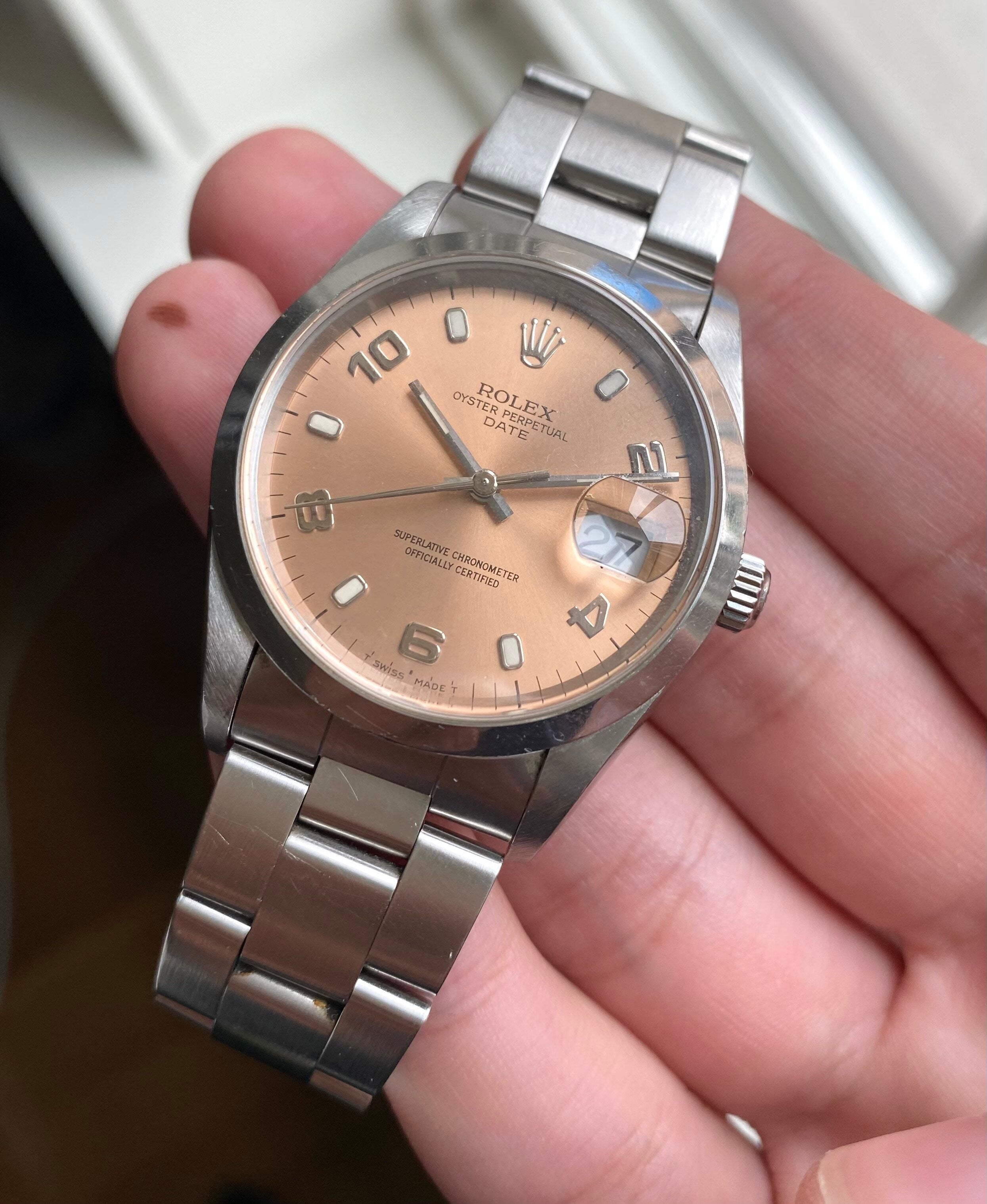 Rolex Oysterperpetual Date ref. 15200 — Salmon Dial