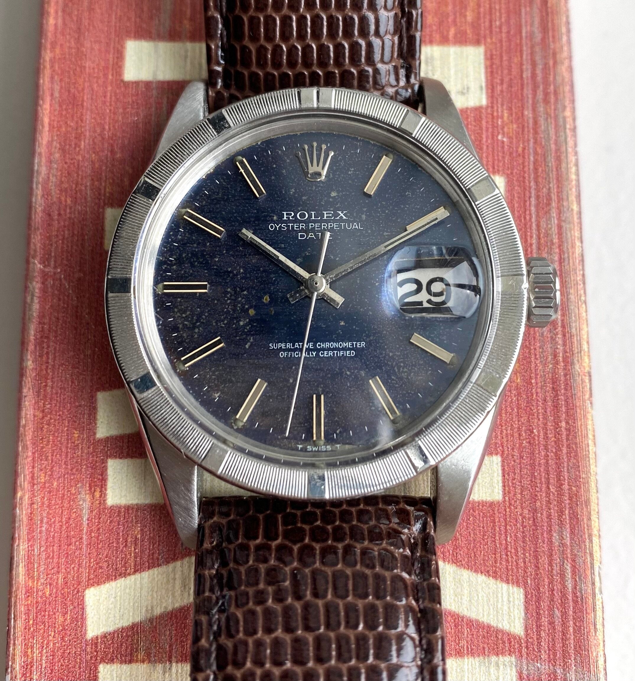 Rolex Oyster Perpetual Date ref. 1501 — Blue Mosaic Dial