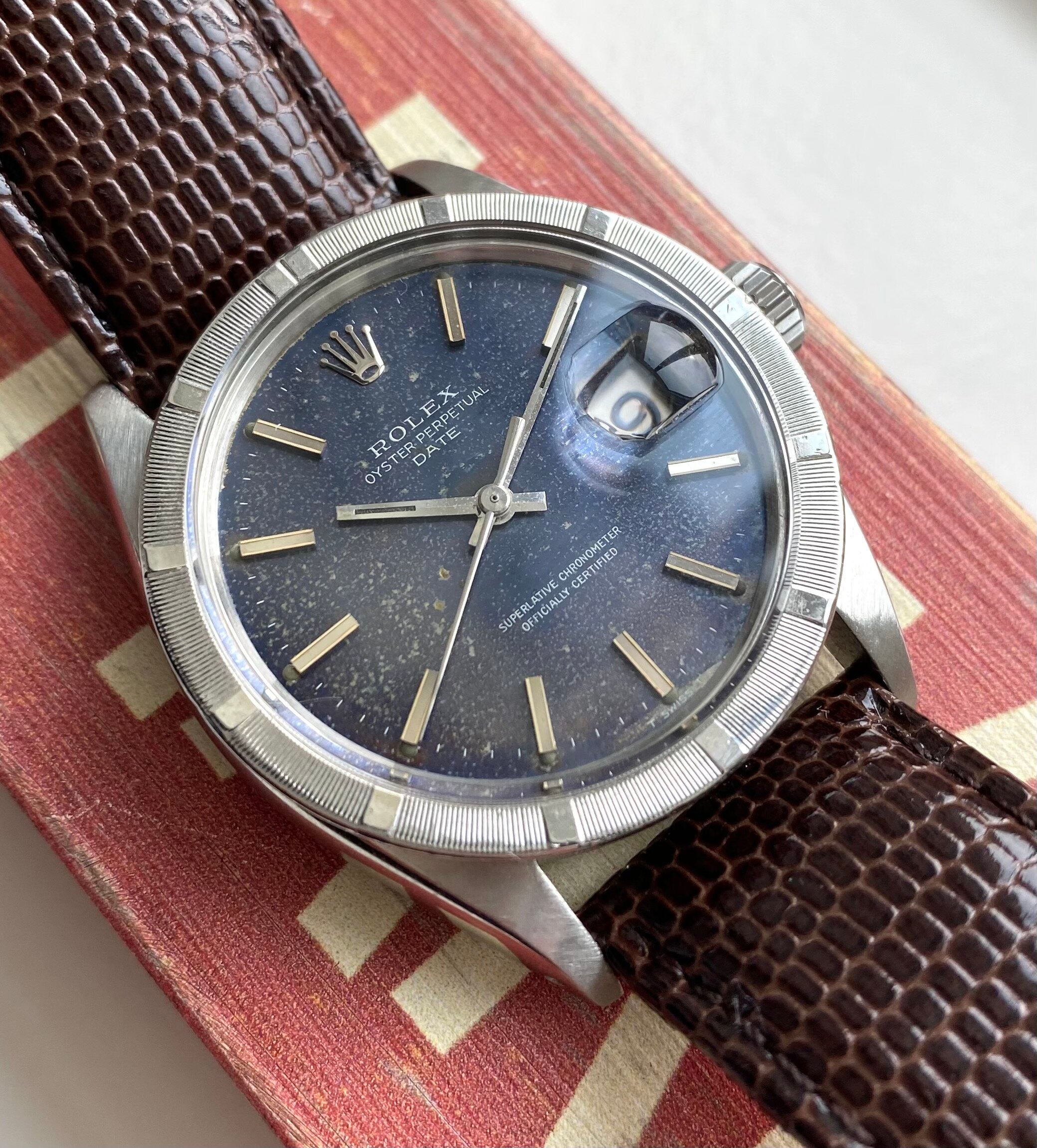 Rolex Oyster Perpetual Date ref. 1501 — Blue Mosaic Dial