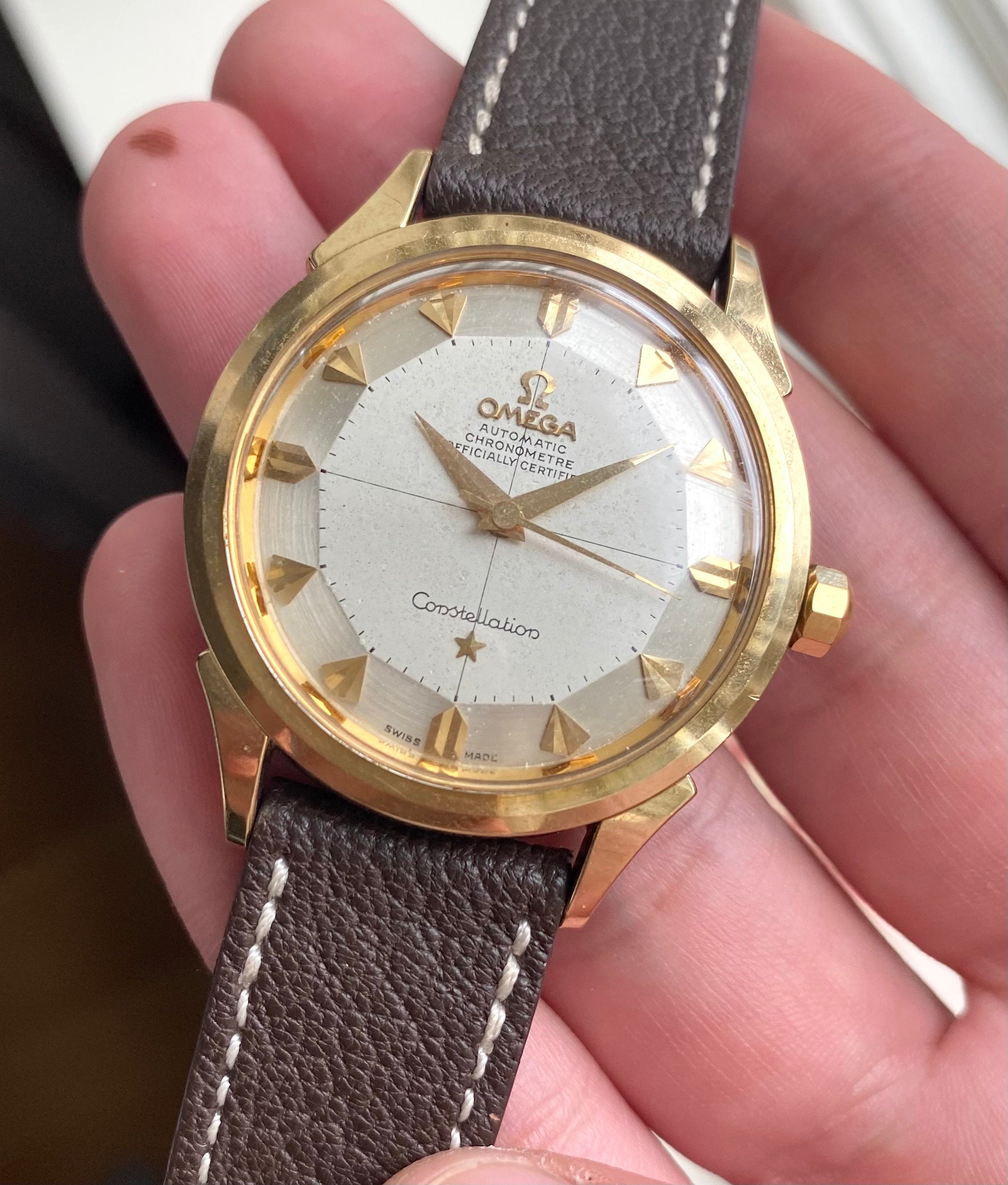 Omega Constellation — Pie Pan Crosshair Dial