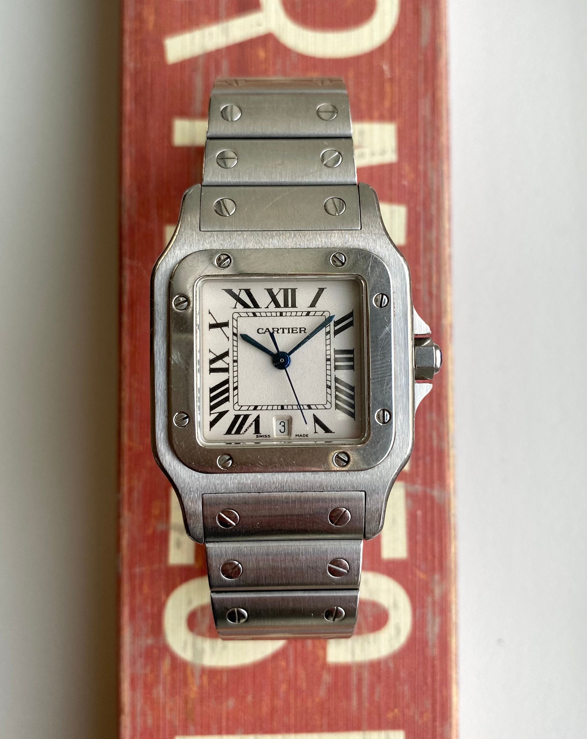 Cartier Santos Galbée ref. 1564 — Silver Roman Numeral Dial