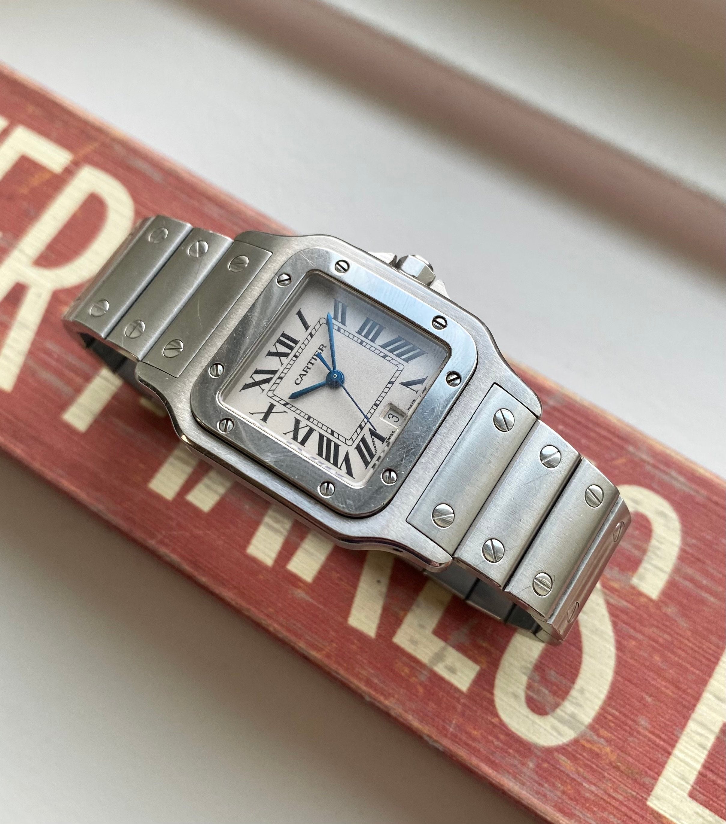 Cartier Santos Galbée ref. 1564 — Silver Roman Numeral Dial