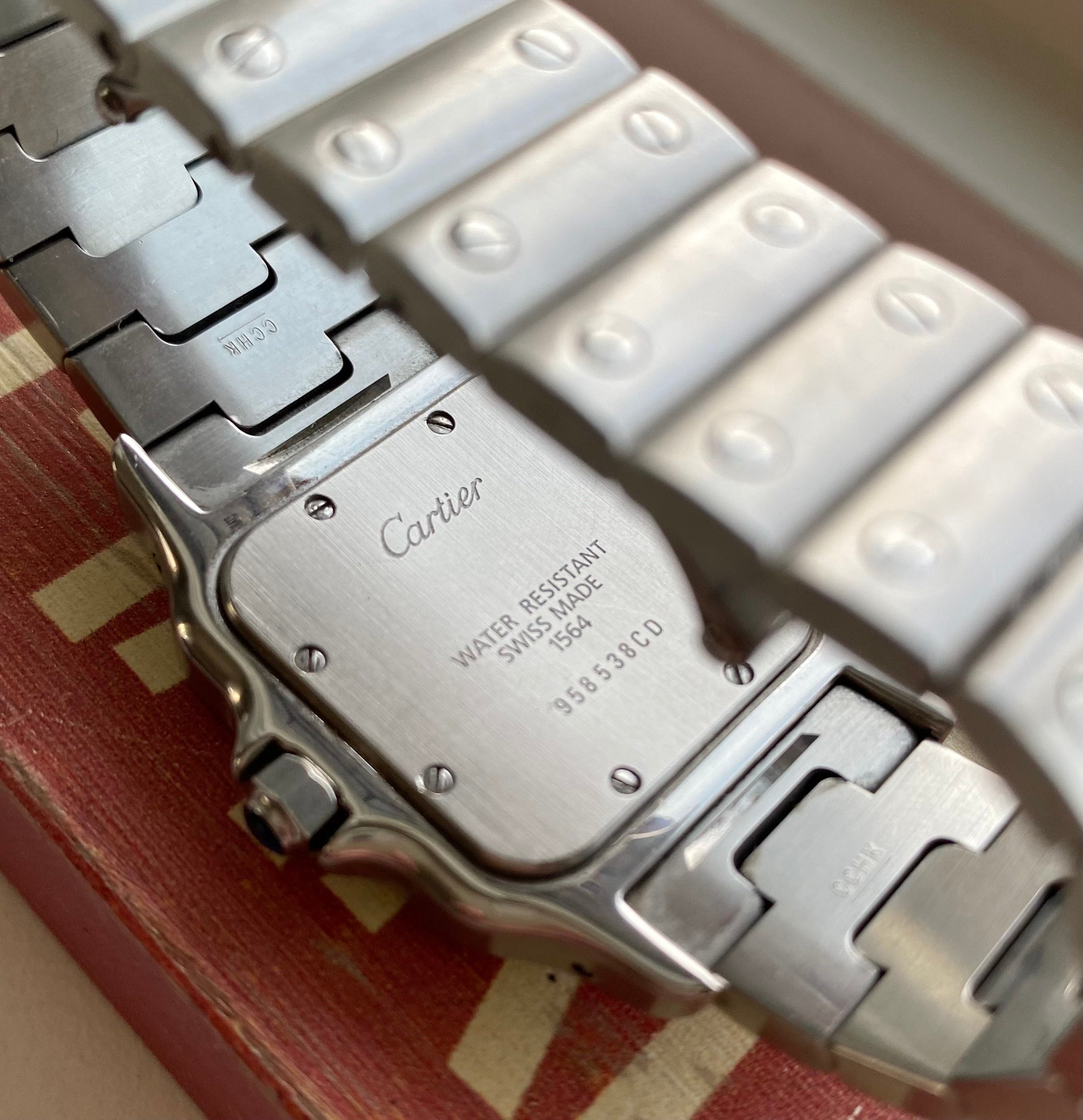 Cartier Santos Galbée ref. 1564 — Silver Roman Numeral Dial